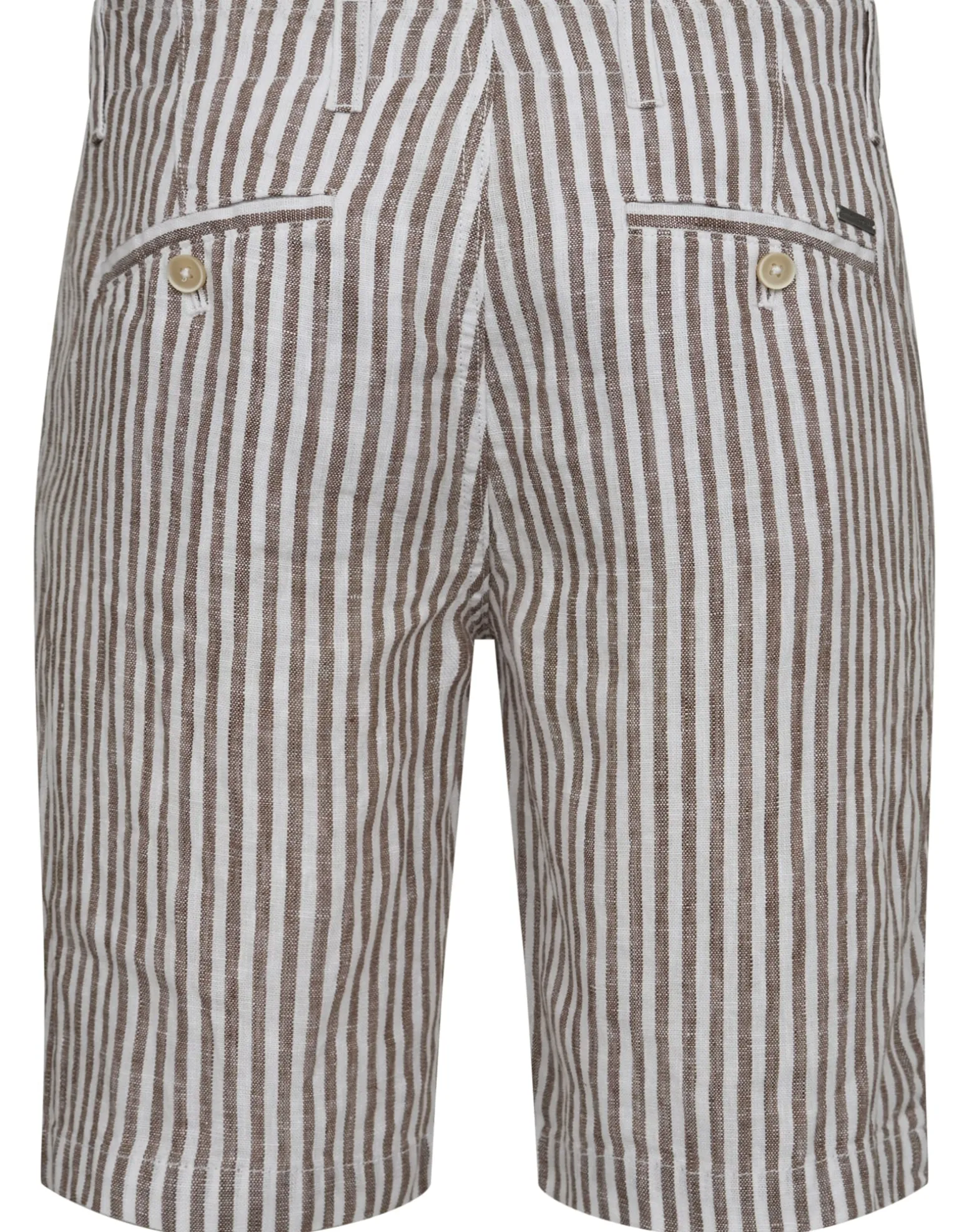 BS Abel Regular Fit Shorts - Brown/White