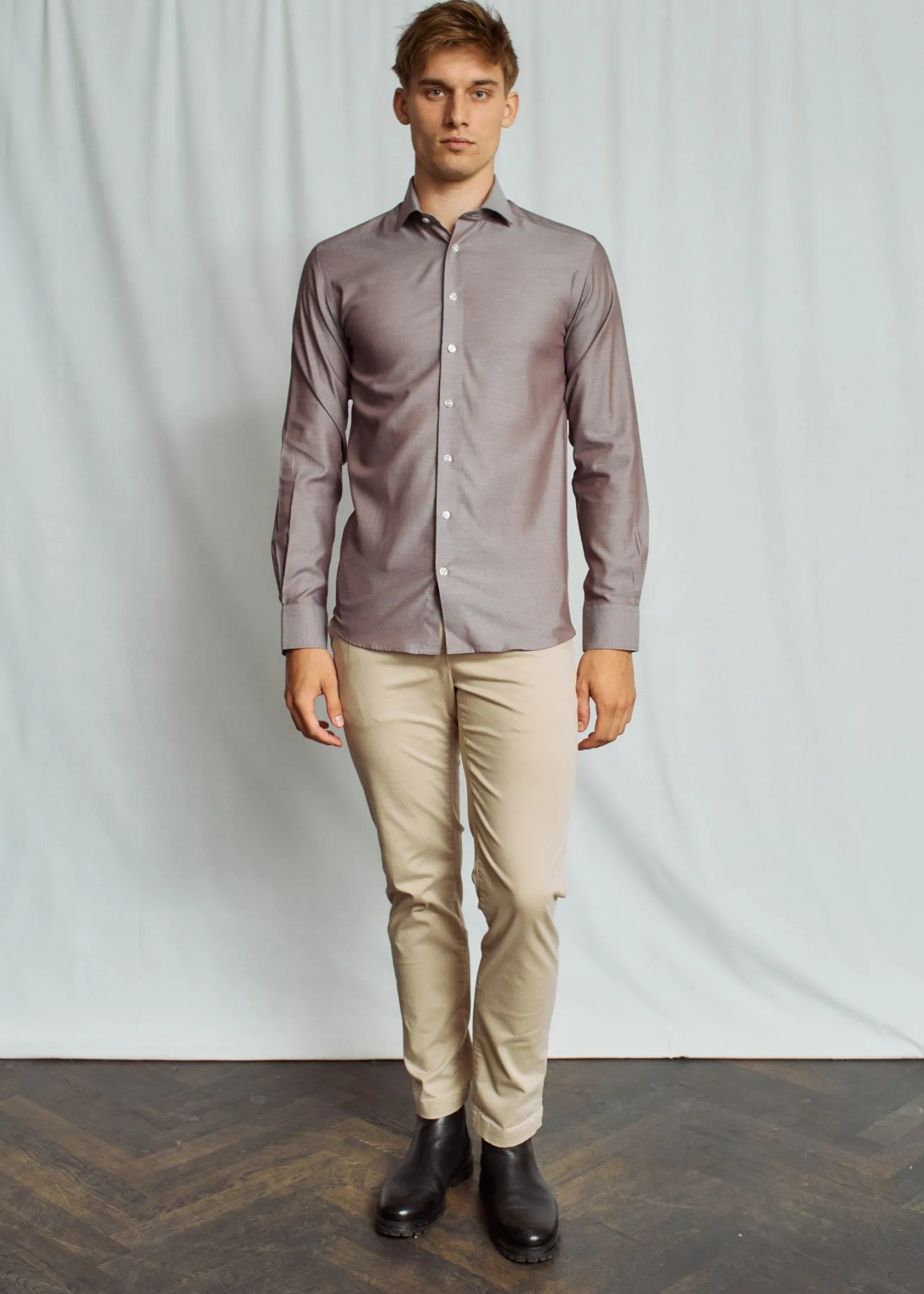 BS Adams Modern Fit Skjorta - Brown