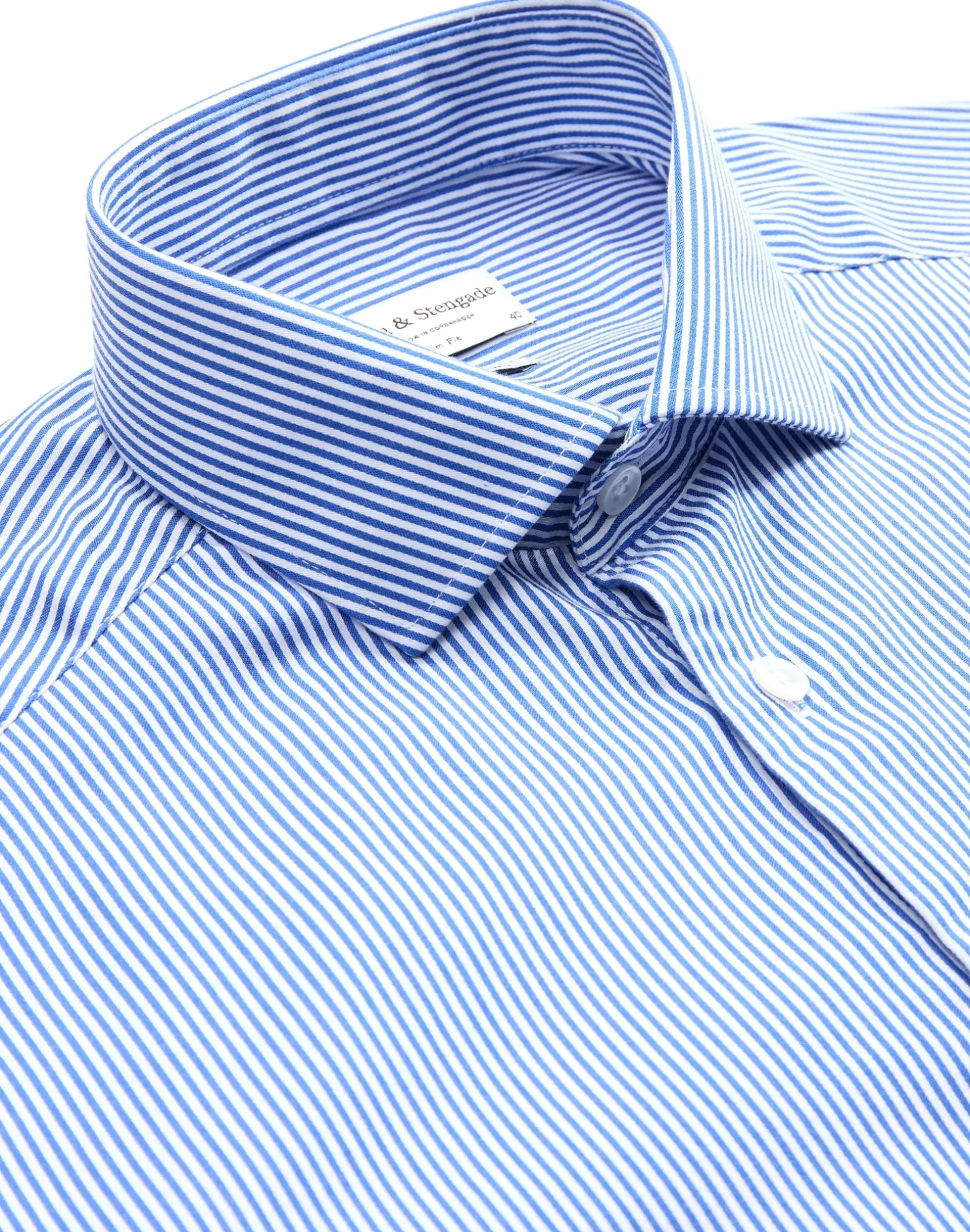 BS Amund Slim Fit Skjorta - Blue/White