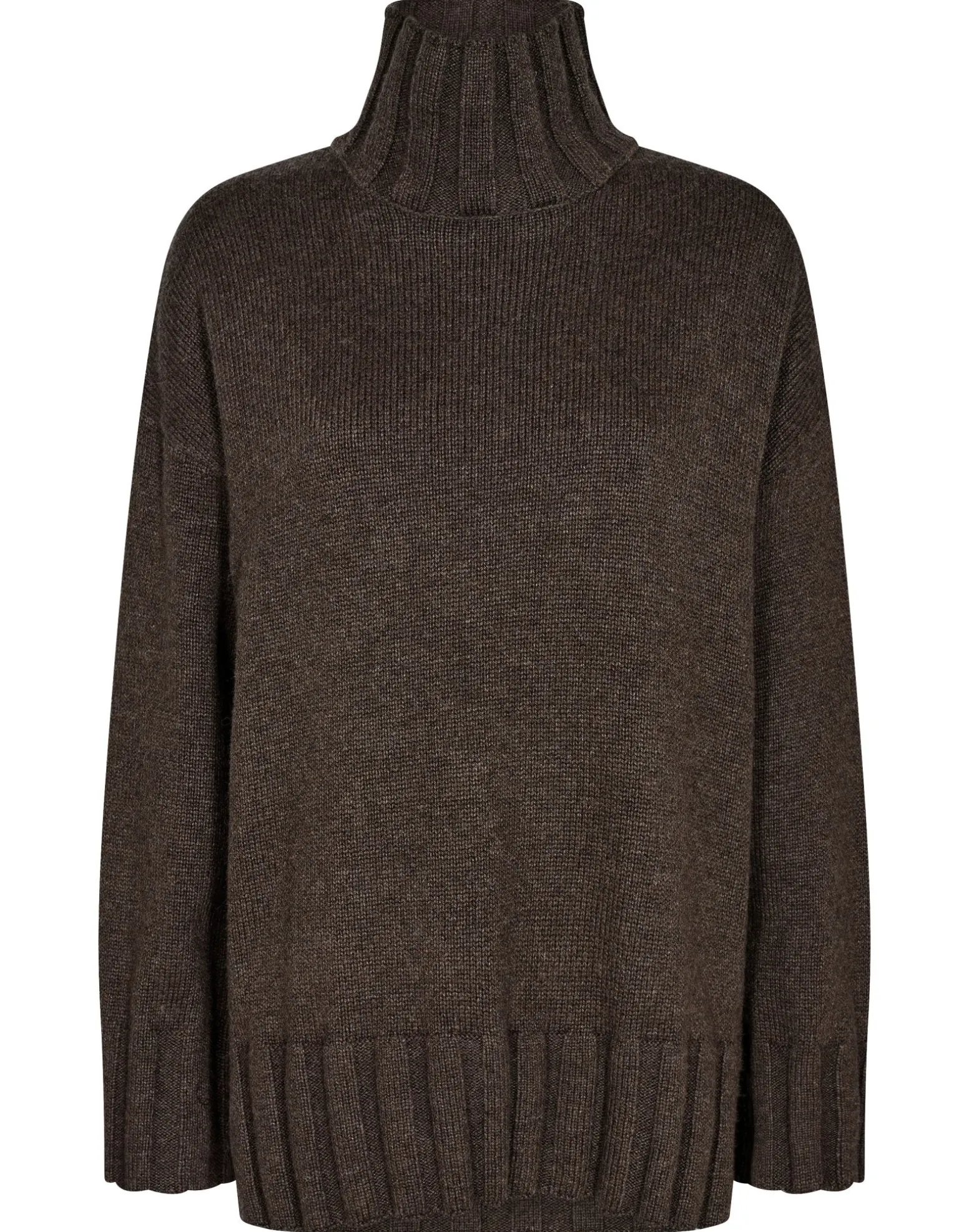 BS Antoinette Oversized Fit Stickat - Brown