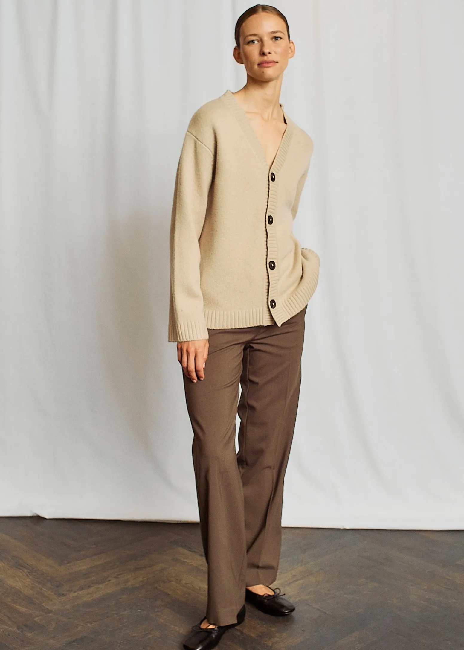 BS Ariel Regular Fit Stickat - Sand