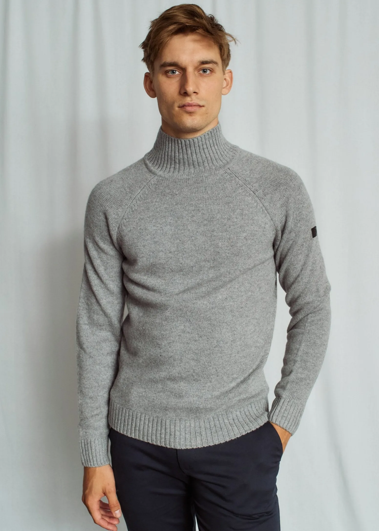 BS Barbeau Regular Fit Stickat - Grey