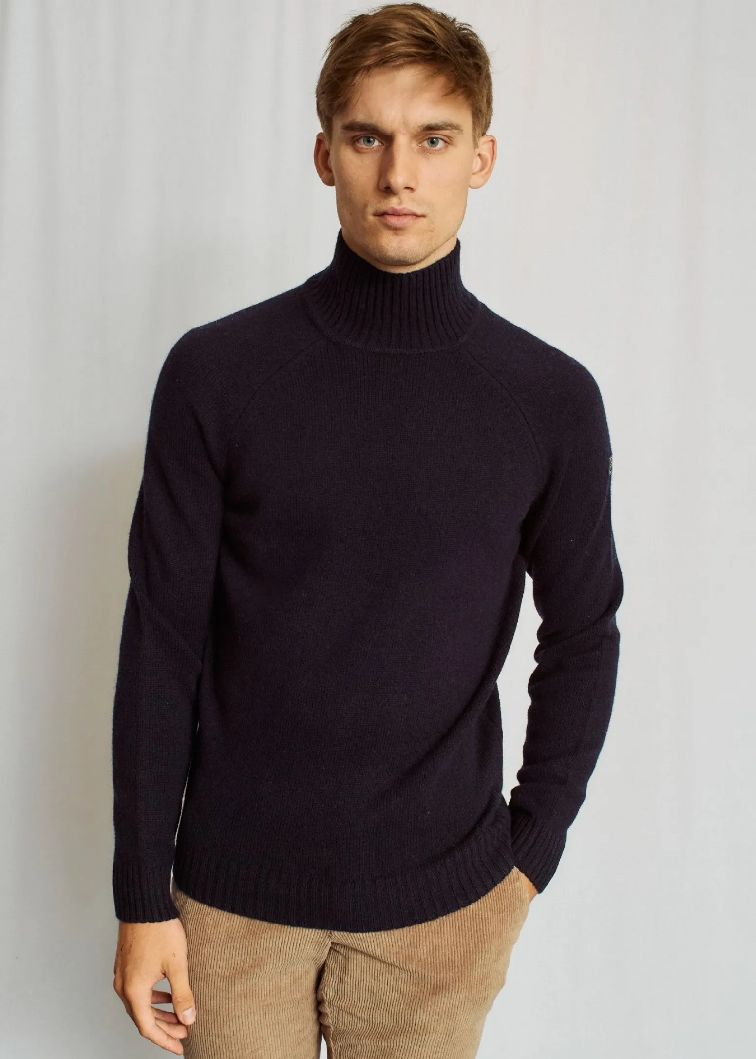 BS Barbeau Regular Fit Stickat - Navy