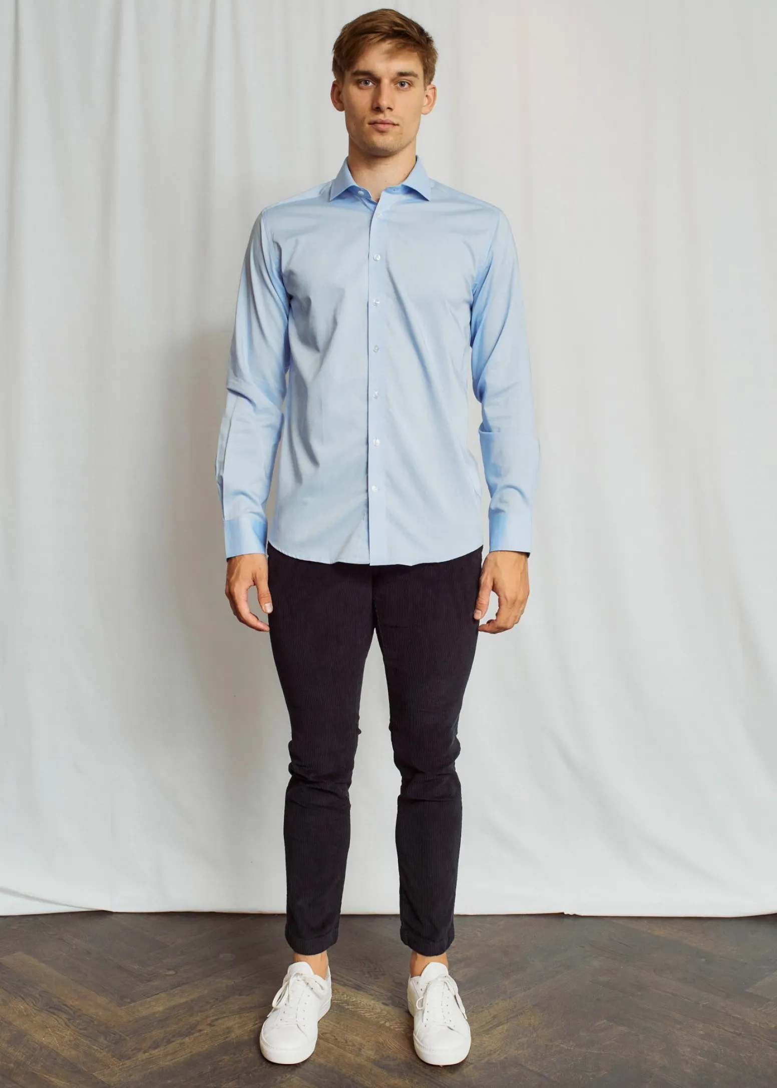 BS Barnes Modern Fit Skjorta - Light Blue