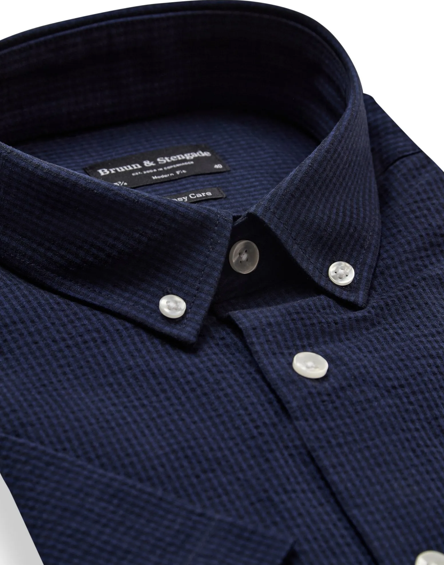 BS Baugh Modern Fit Skjorta - Navy
