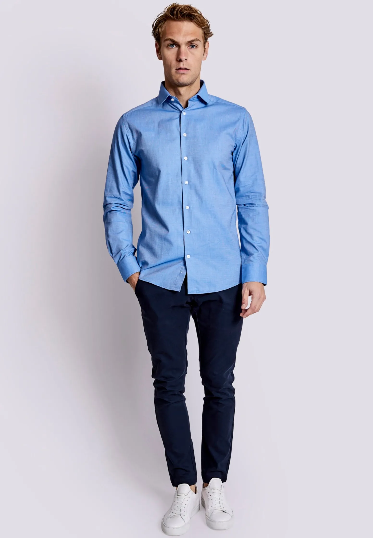 BS Bennet Slim Fit Skjorta - Blue