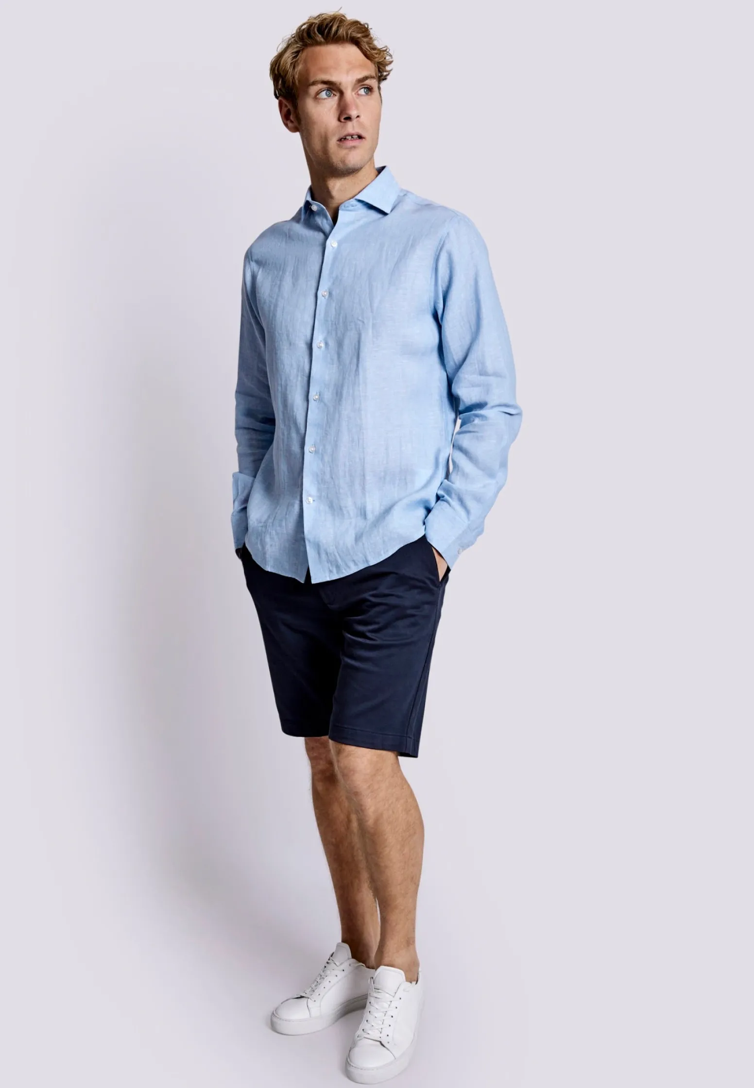 bs_bilbao_casual_modern_f_2-2.webp BS Bilbao Casual Modern Fit Skjorta - Light Blue