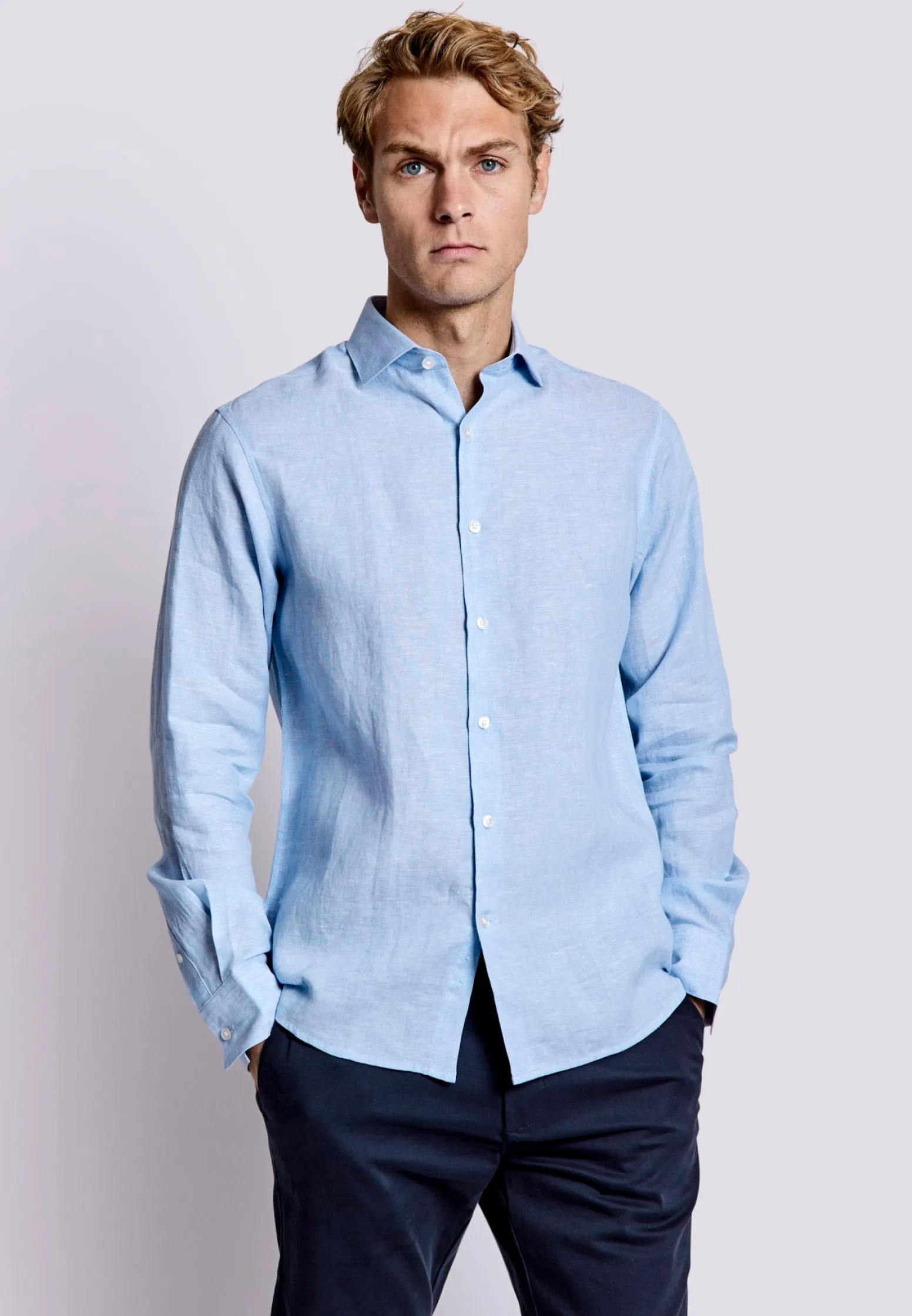 bs_bilbao_casual_modern_f_3-2.webp BS Bilbao Casual Modern Fit Skjorta - Light Blue