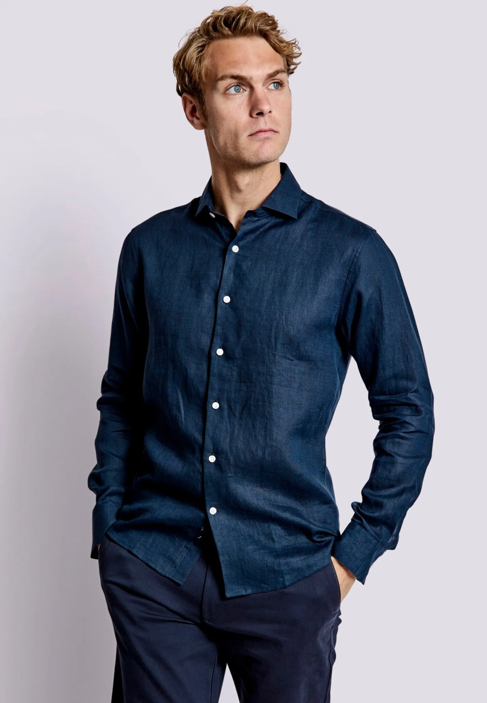 bs_bilbao_casual_modern_f_5-1.webp BS Bilbao Casual Modern Fit Skjorta - Navy