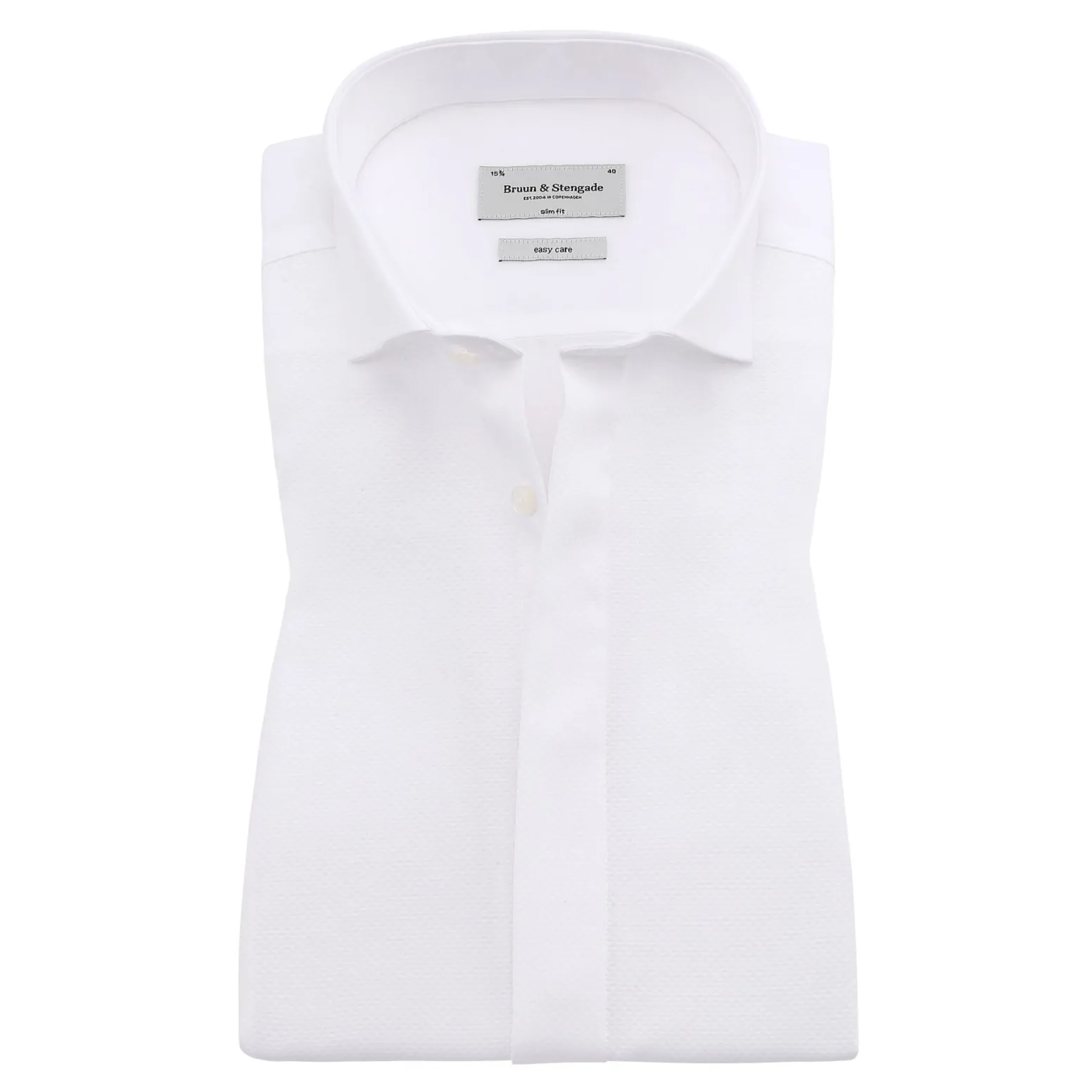 BS Bond Slim Fit Smoking Skjorta Vit - White
