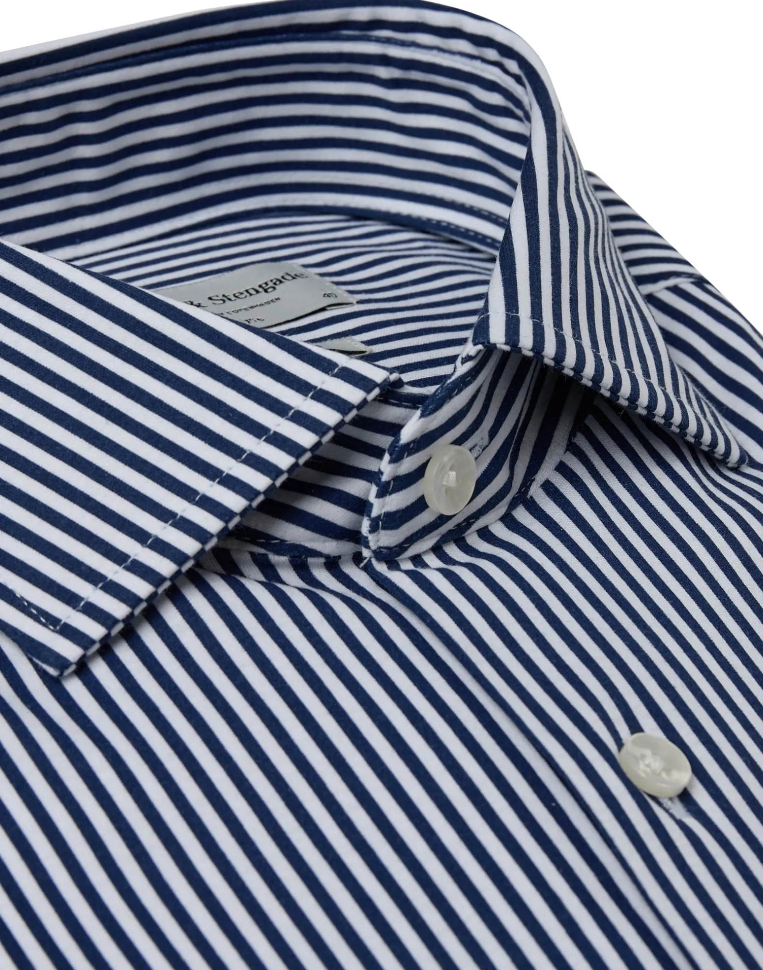 BS Brady Slim Fit Skjorta - Navy/White