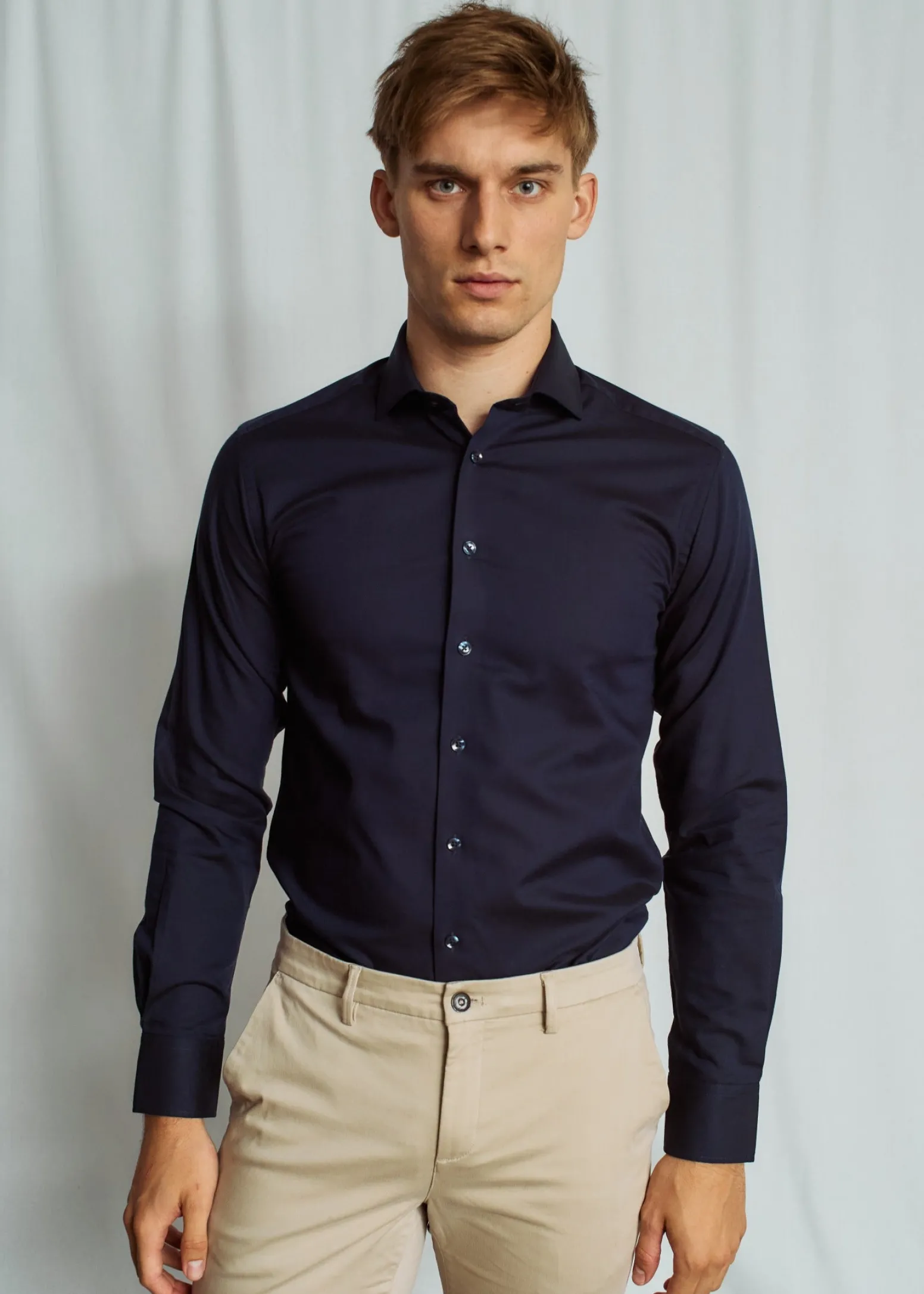 BS Carmelo Modern Fit Skjorta - Navy