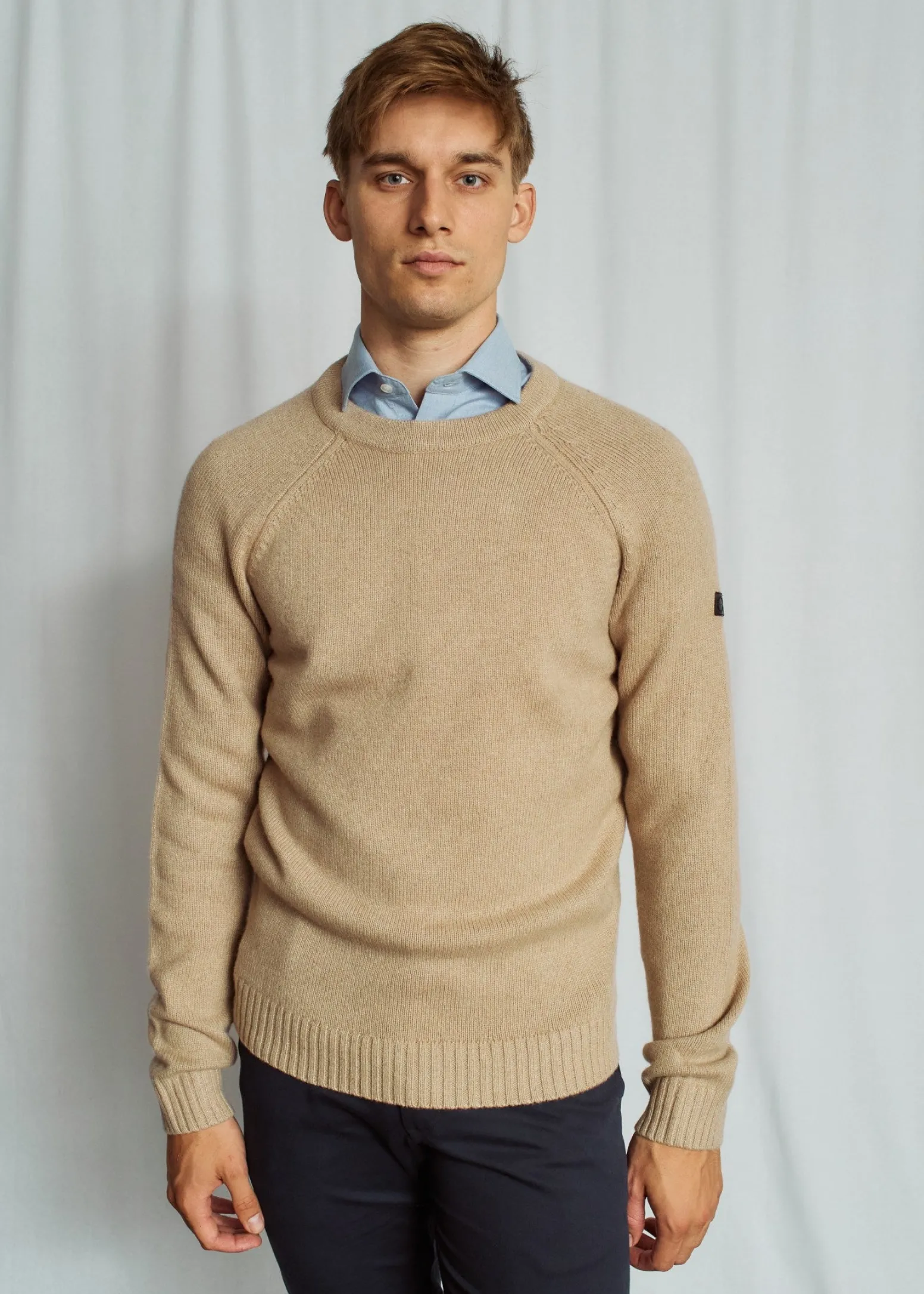BS Caspian Regular Fit Stickat - Sand