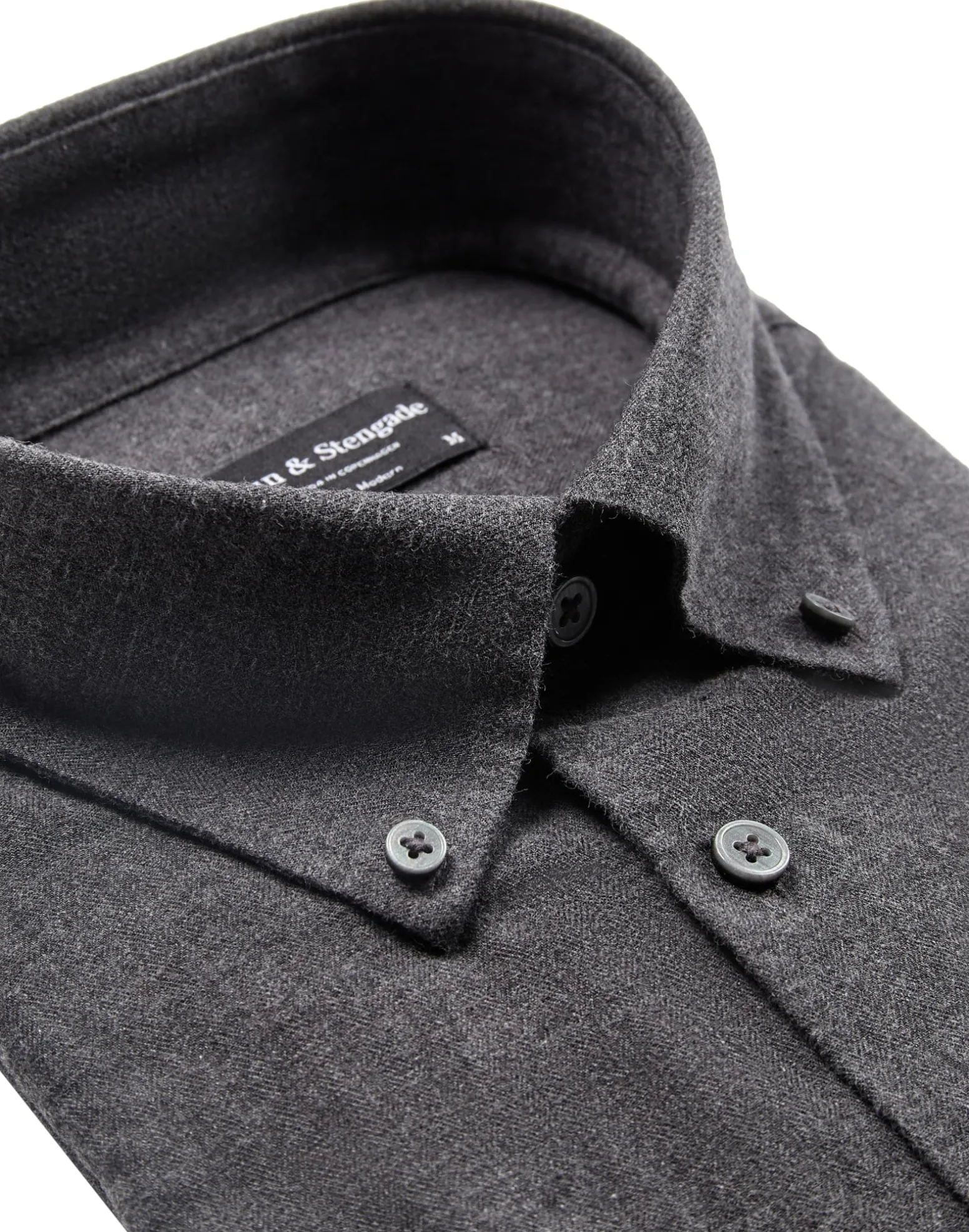 BS Cotton Casual Modern Fit Skjorta - Charcoal