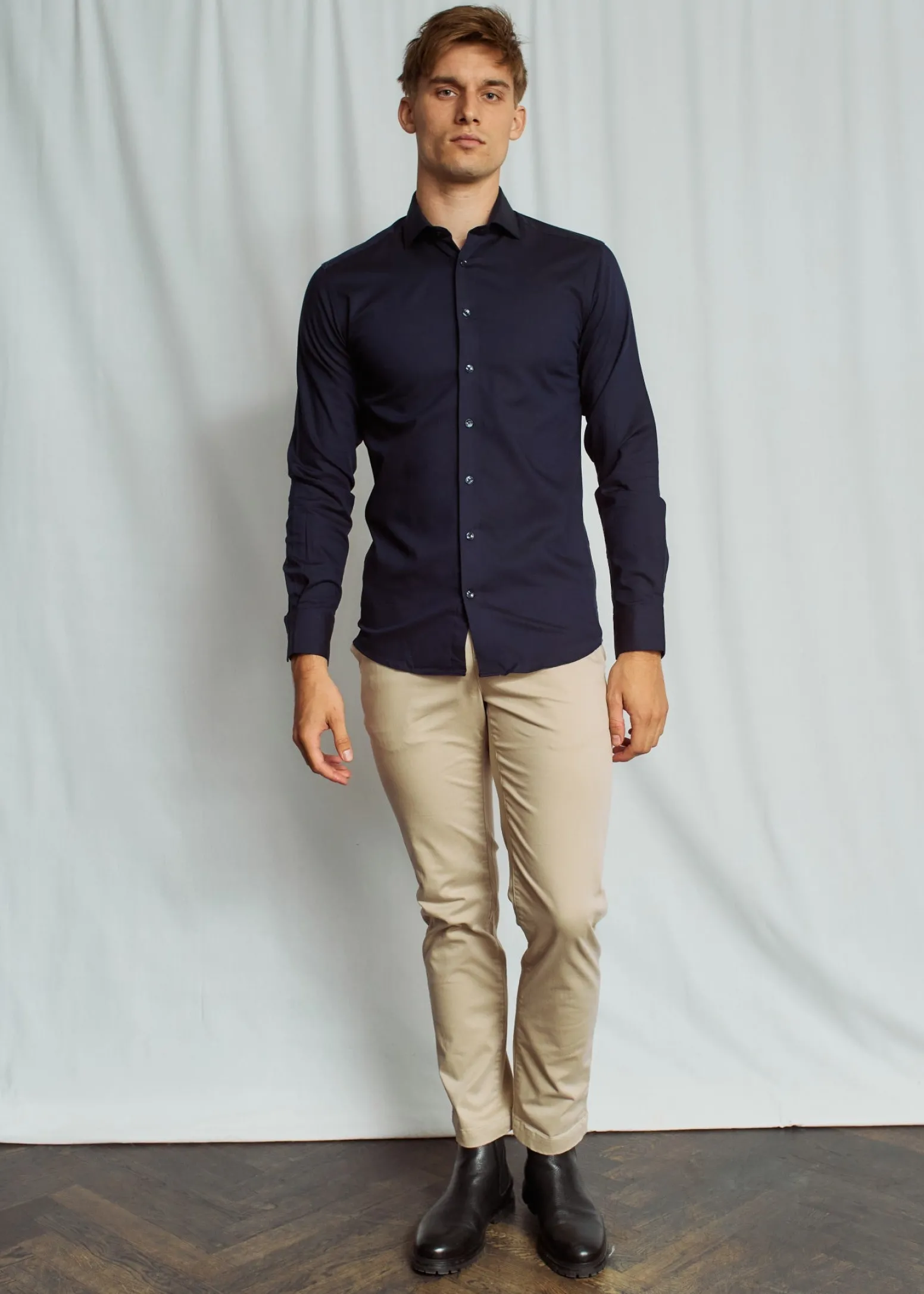 BS Dario Slim Fit Skjorta - Navy