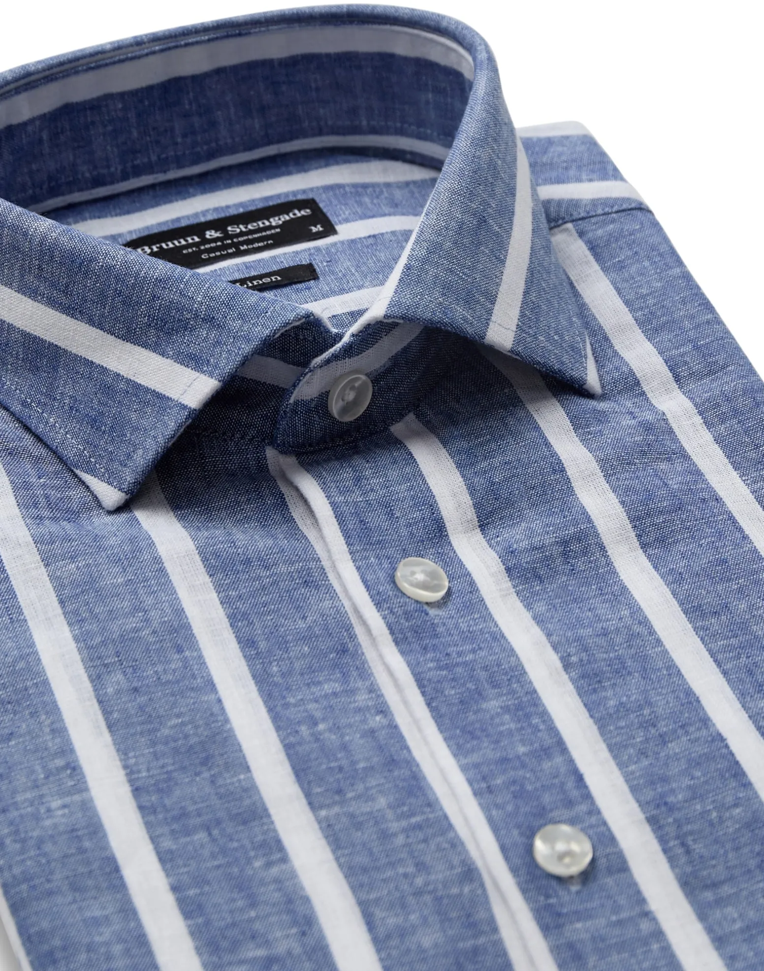 BS Deacon Casual Modern Fit Skjorta - Blue/White