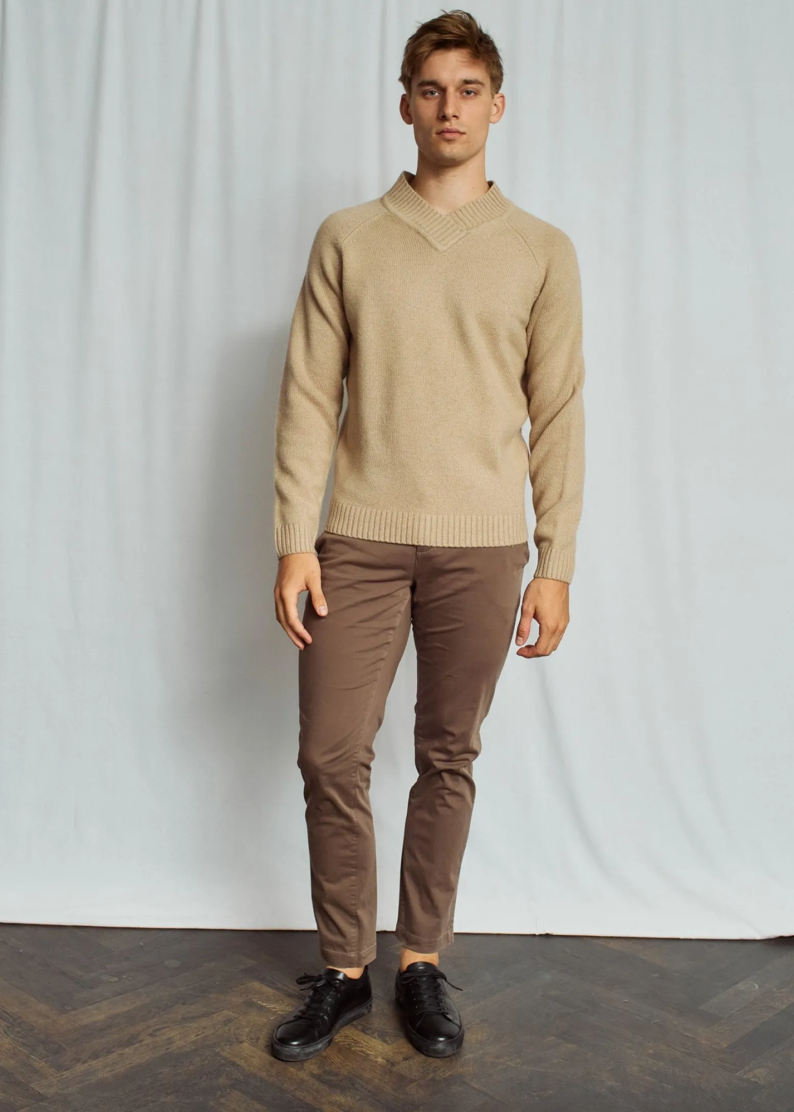 BS Douglas Regular Fit Stickat - Sand