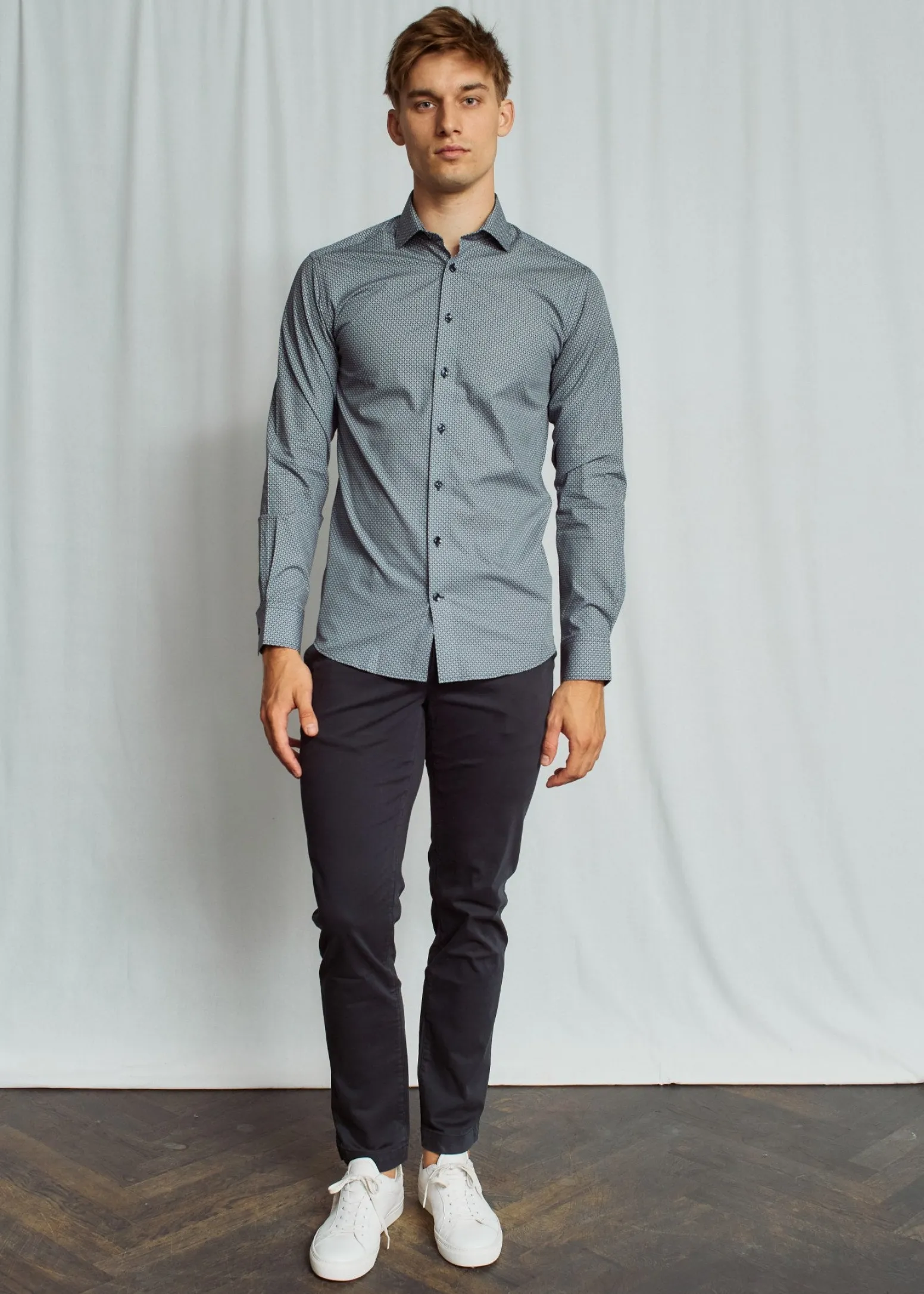 BS Dwight Modern Fit Skjorta - Dark Blue