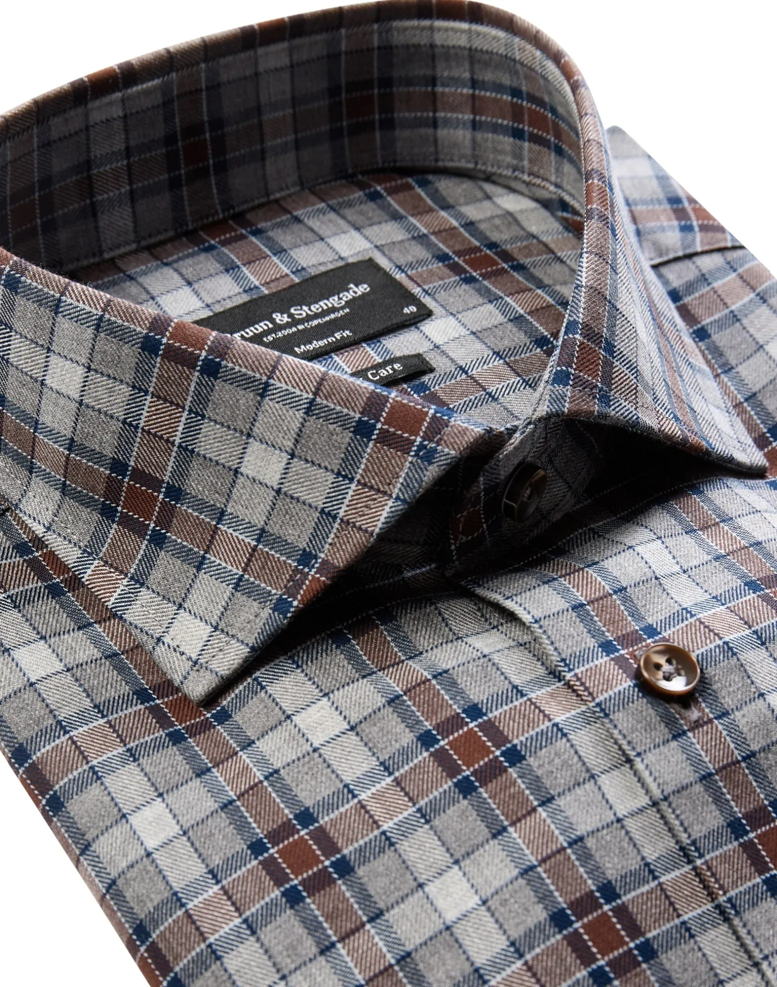 BS Edward Modern Fit Skjorta - Brown