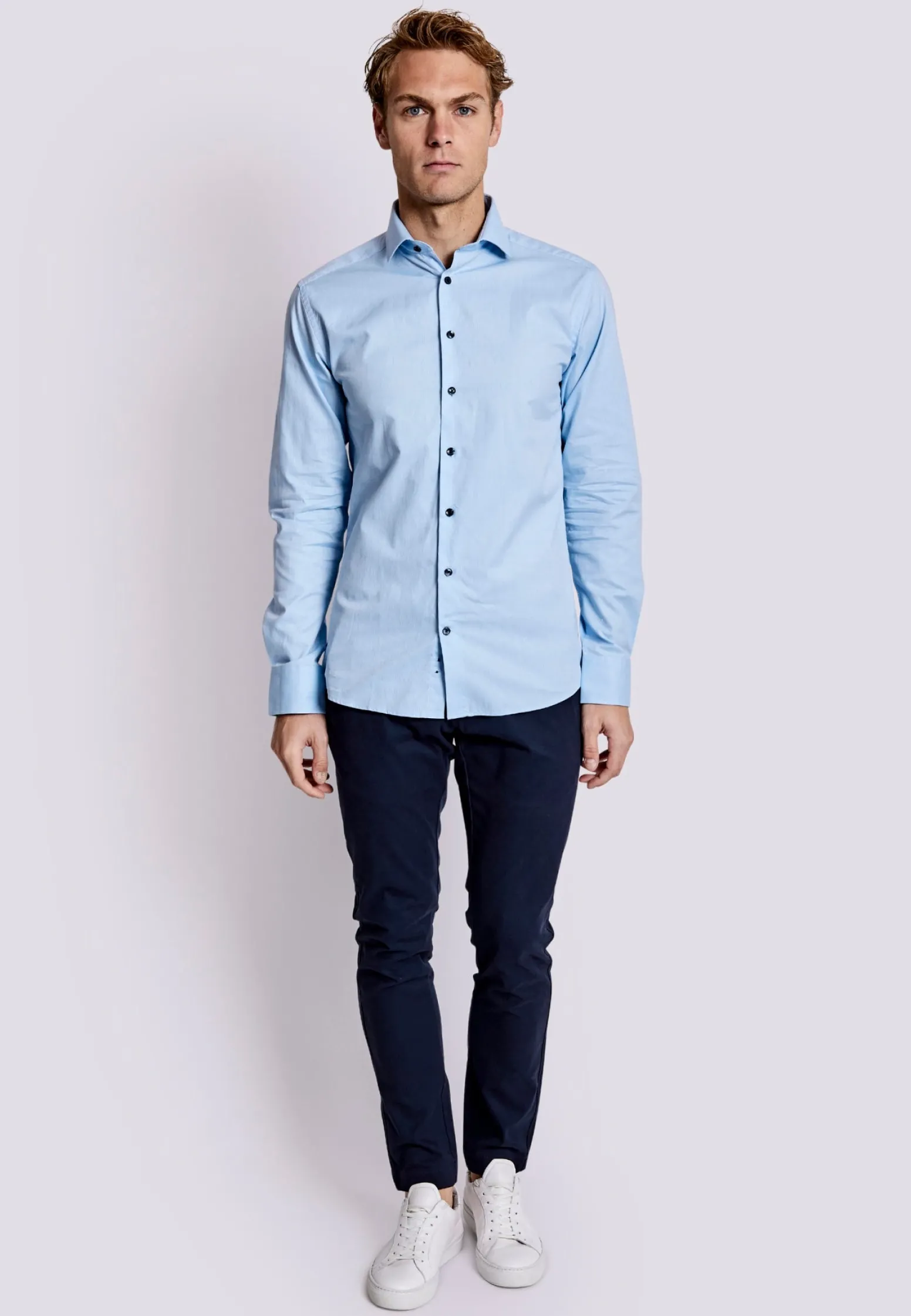 BS Fezco Slim Fit Skjorta - Light Blue