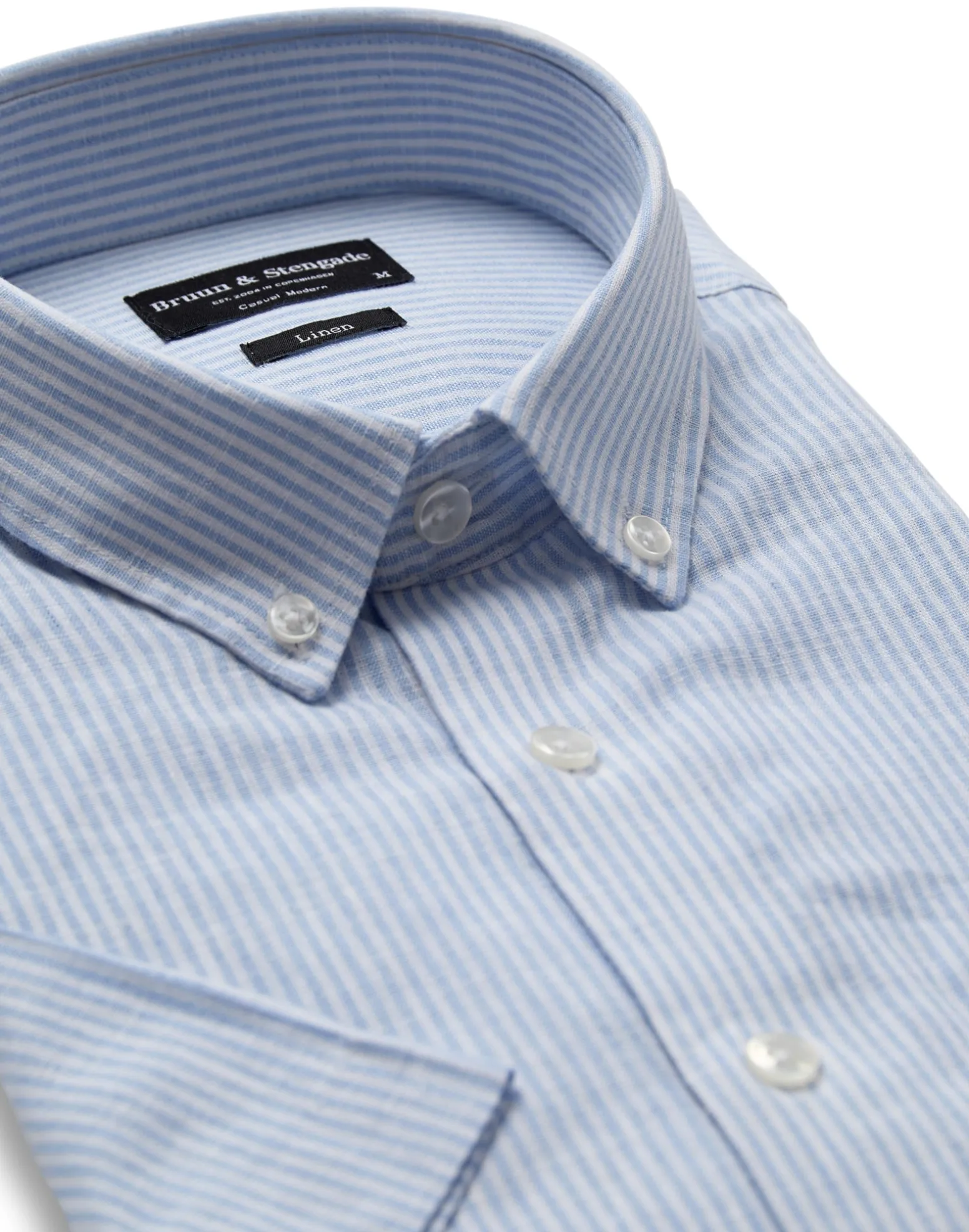 BS Gale Casual Modern Fit Skjorta - Light Blue/White