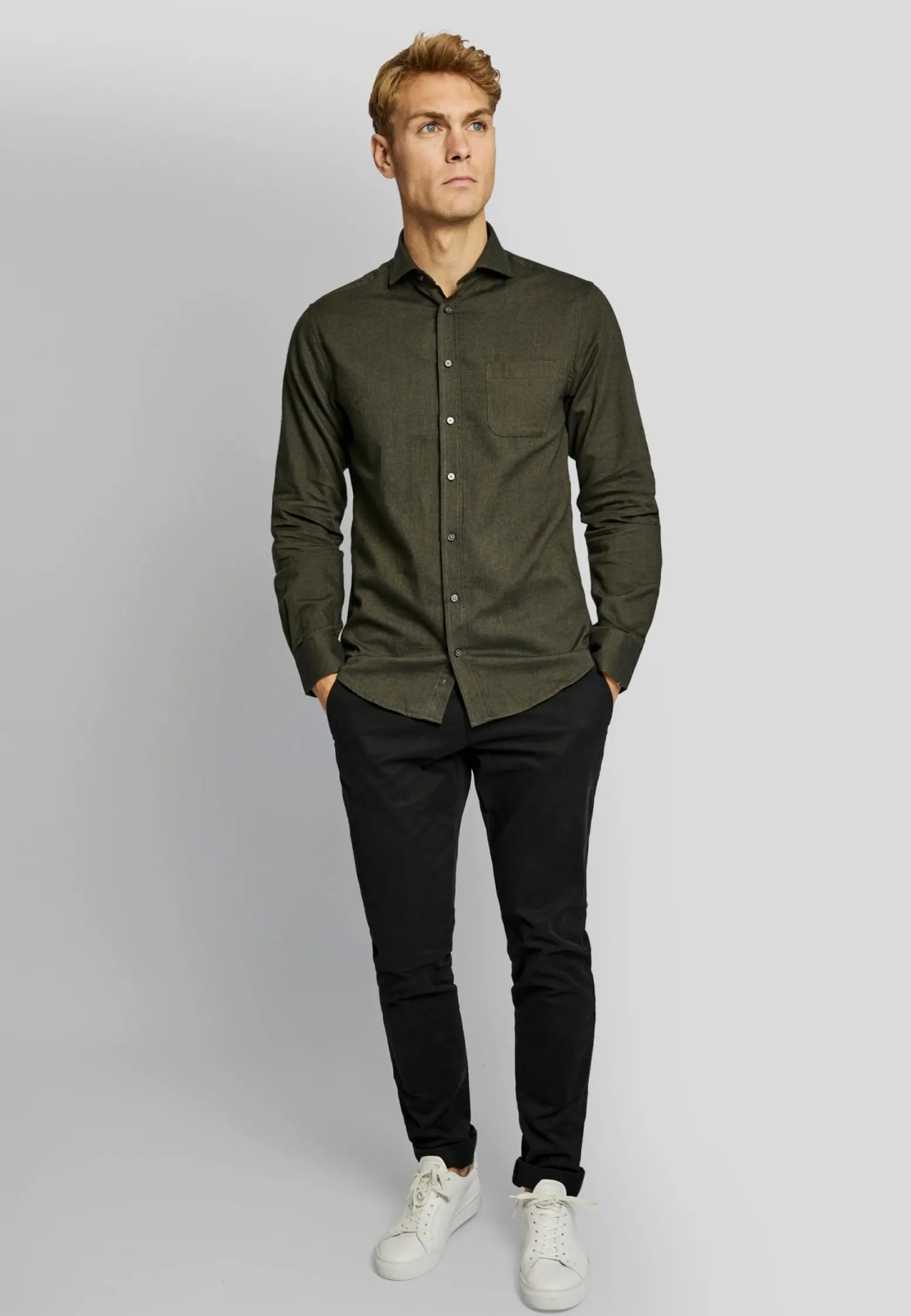 bs_halden_casual_slim_fit_2-1.webp BS Halden casual slim fit Skjorta - Dark Green