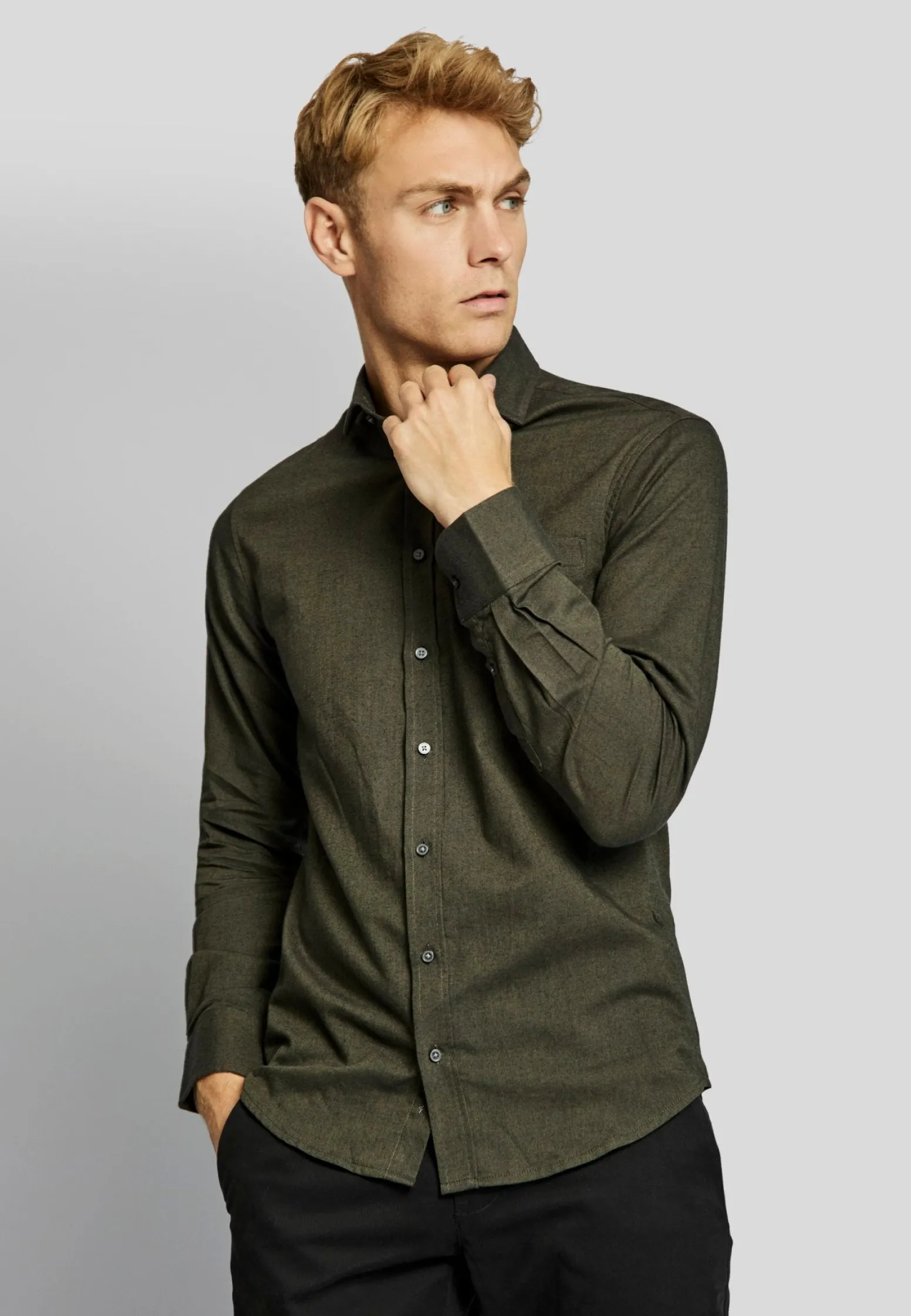 bs_halden_casual_slim_fit_3-1.webp BS Halden casual slim fit Skjorta - Dark Green