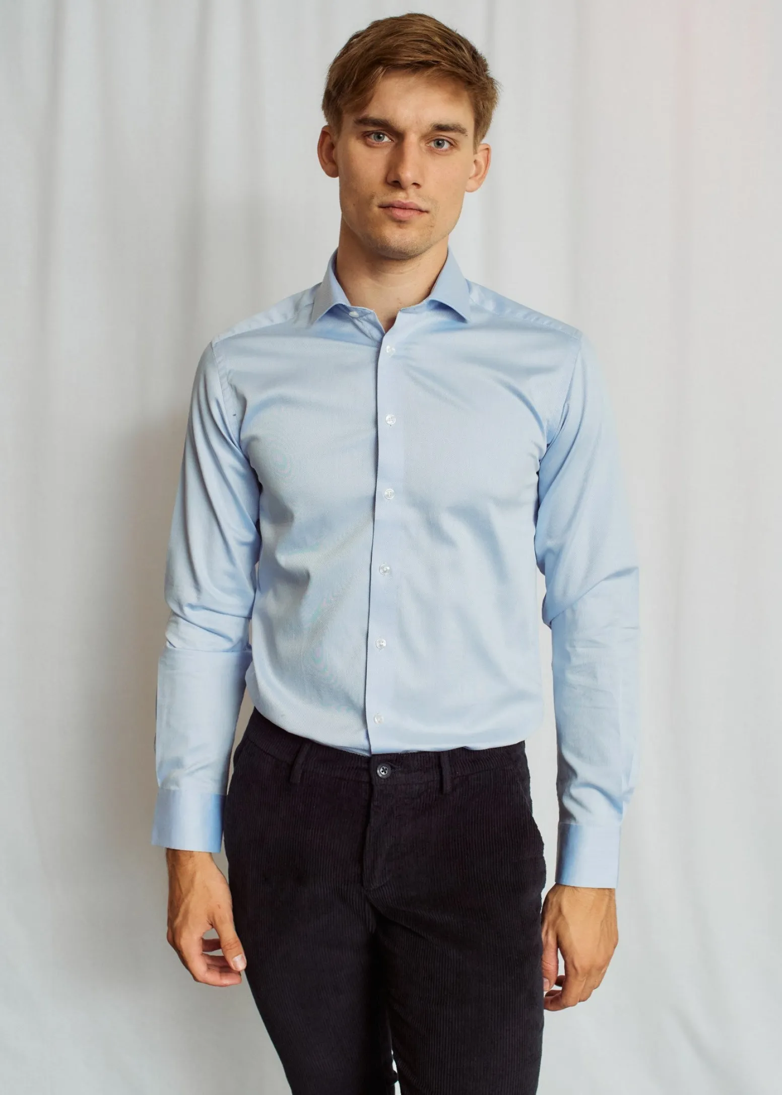 BS Harris Slim Fit Skjorta - Light Blue