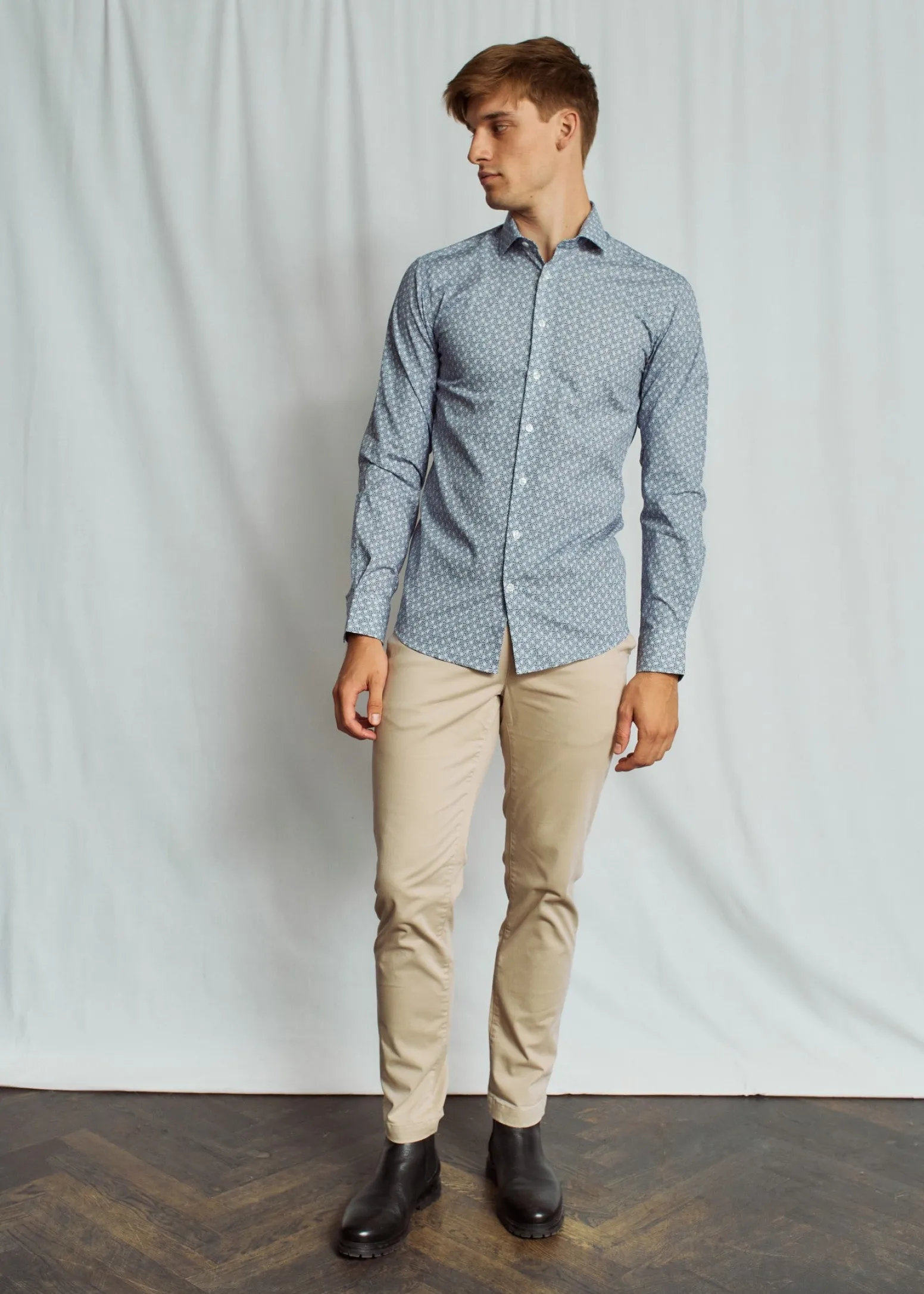 BS Hassan Modern Fit Skjorta - Blue