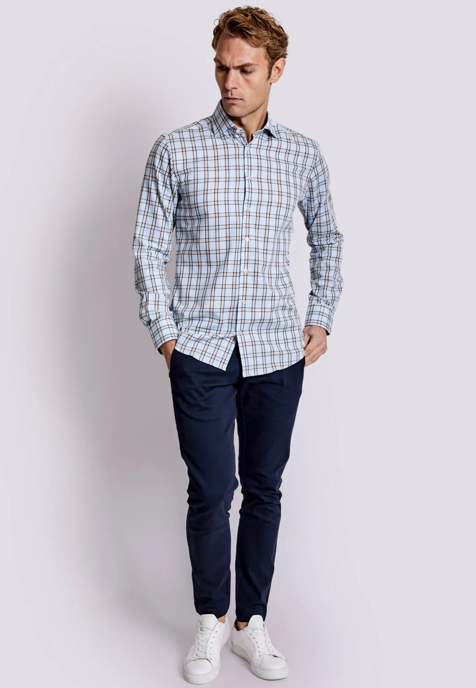 BS Hunter Slim Fit Skjorta - Light Blue