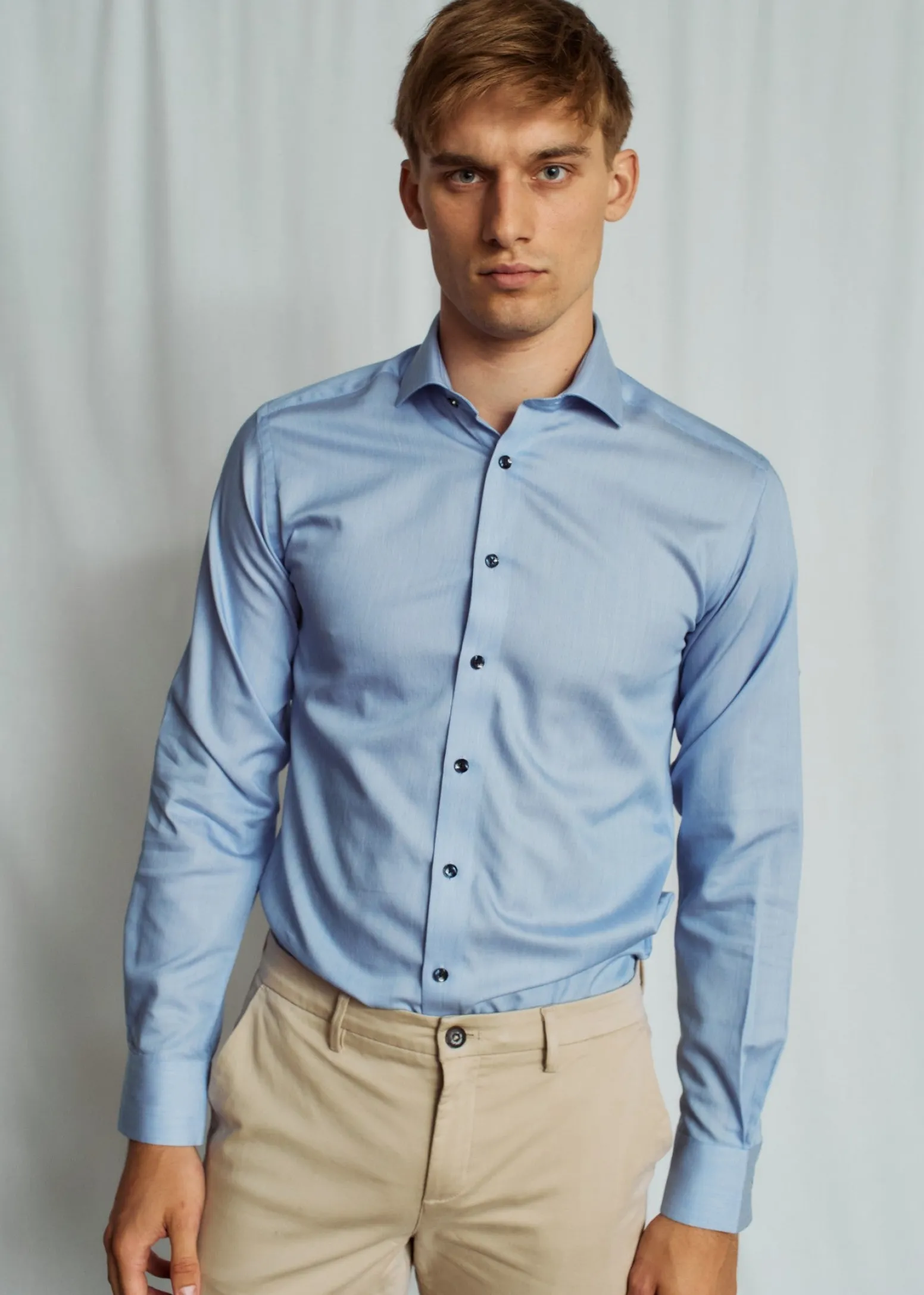 BS Ibaka Slim Fit Skjorta - Blue