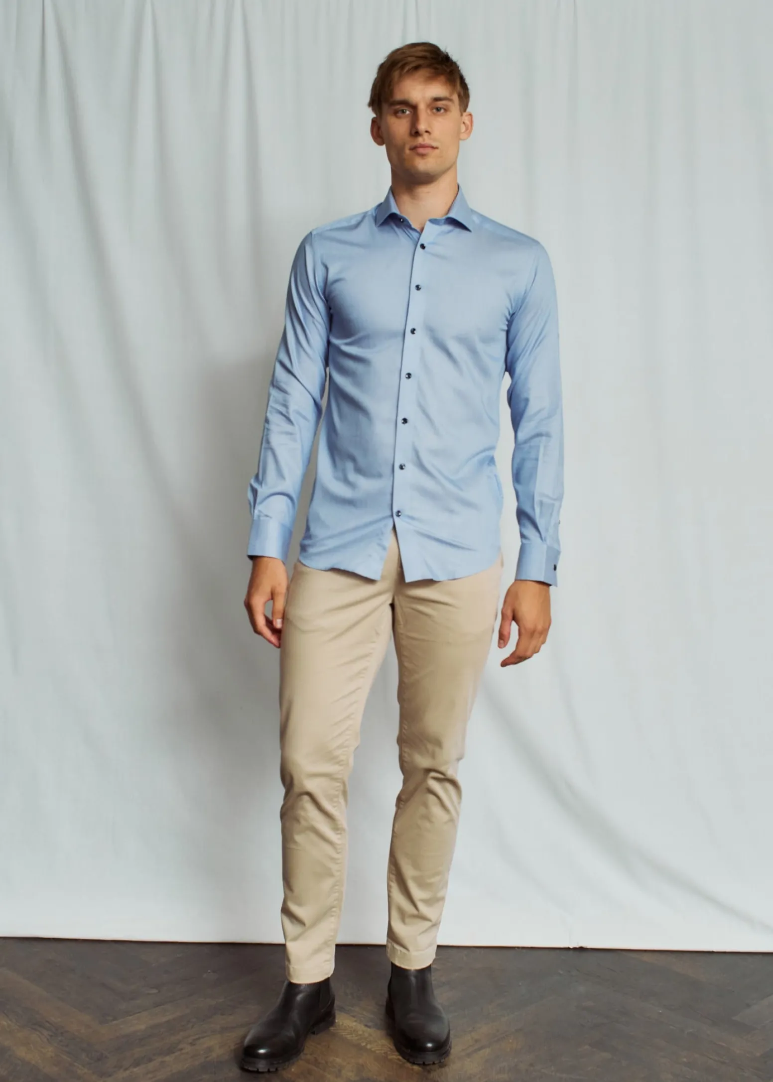 BS Ibaka Slim Fit Skjorta - Blue
