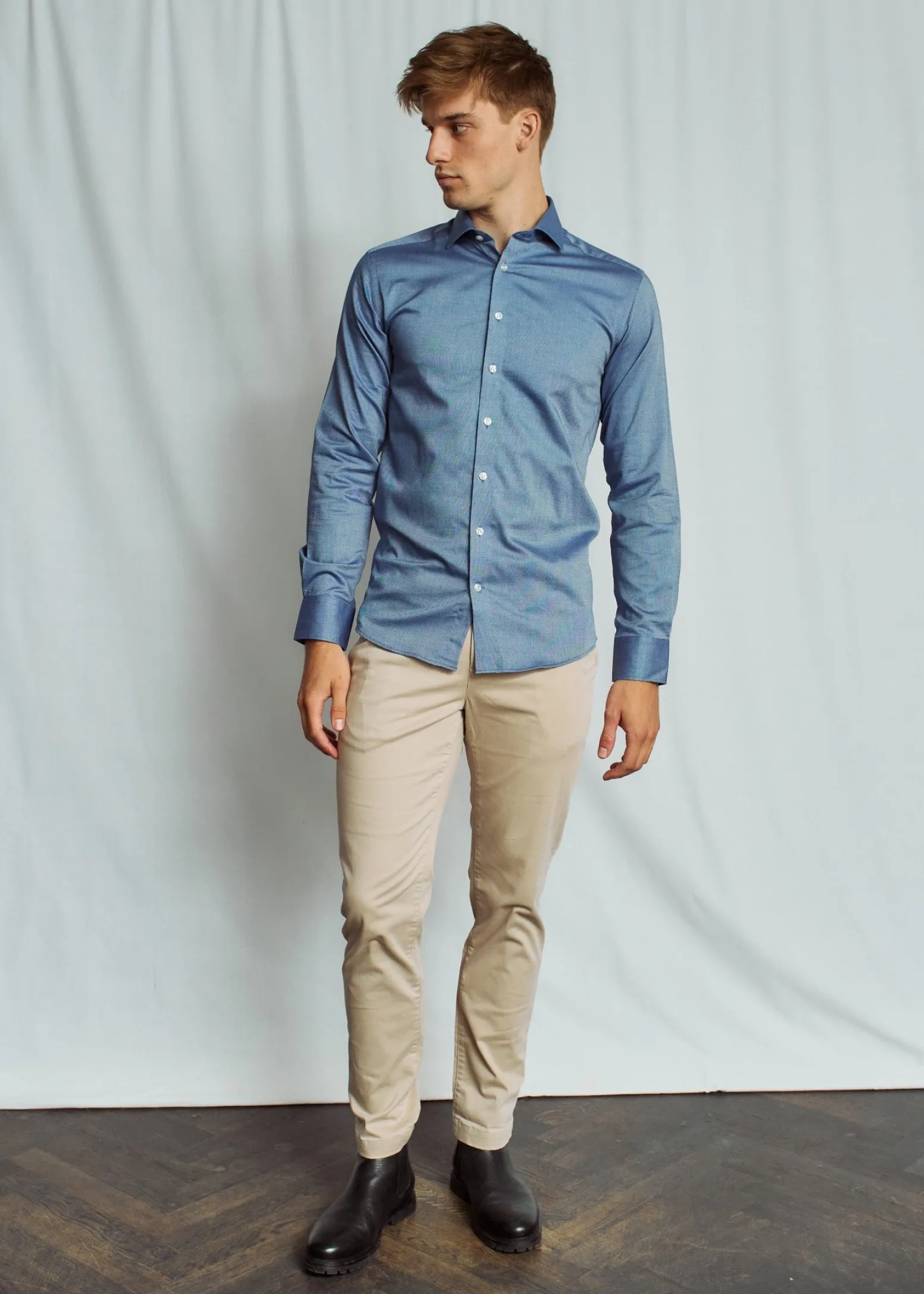 BS Ingles Modern Fit Skjorta - Blue