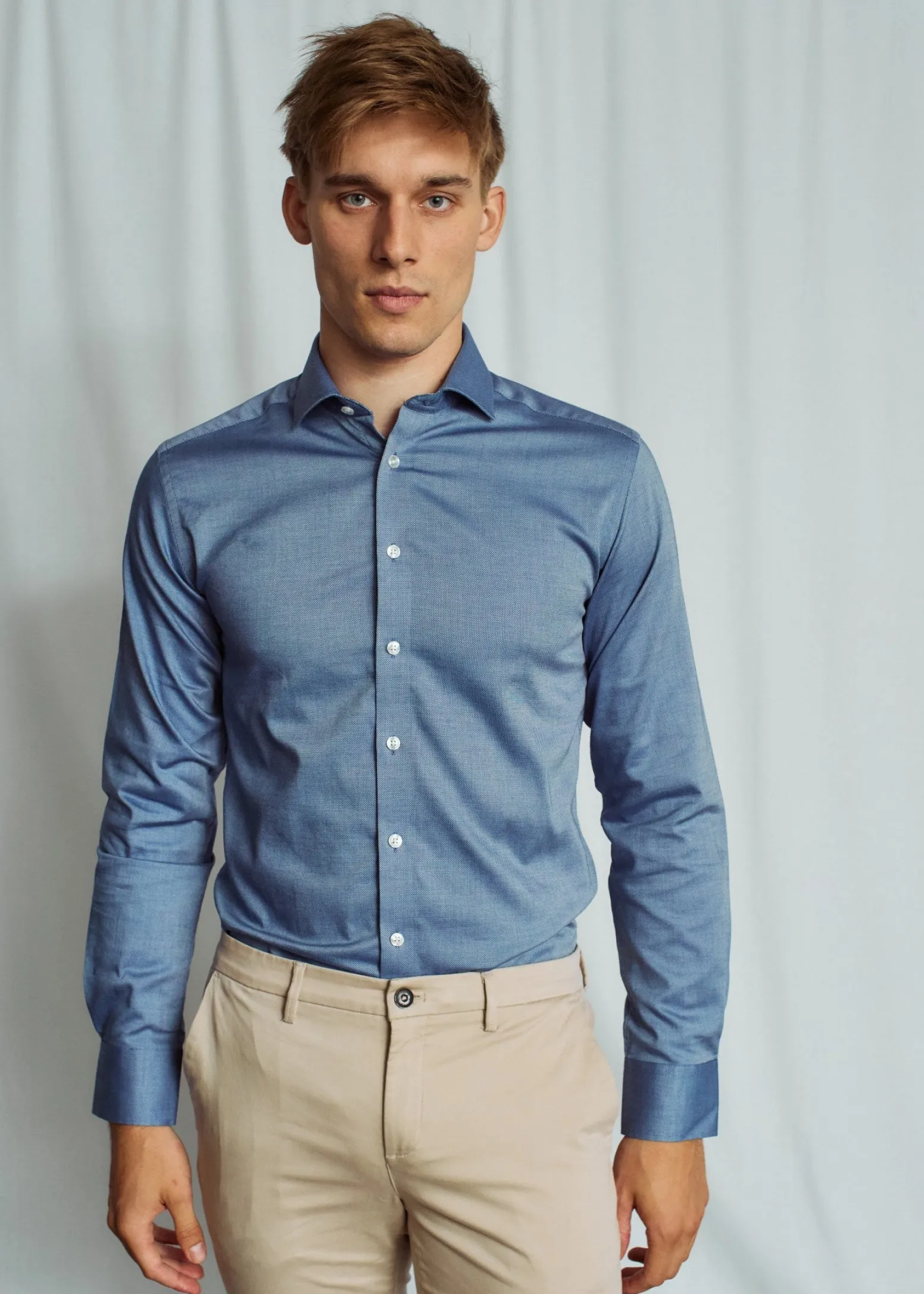 BS Ingles Modern Fit Skjorta - Blue