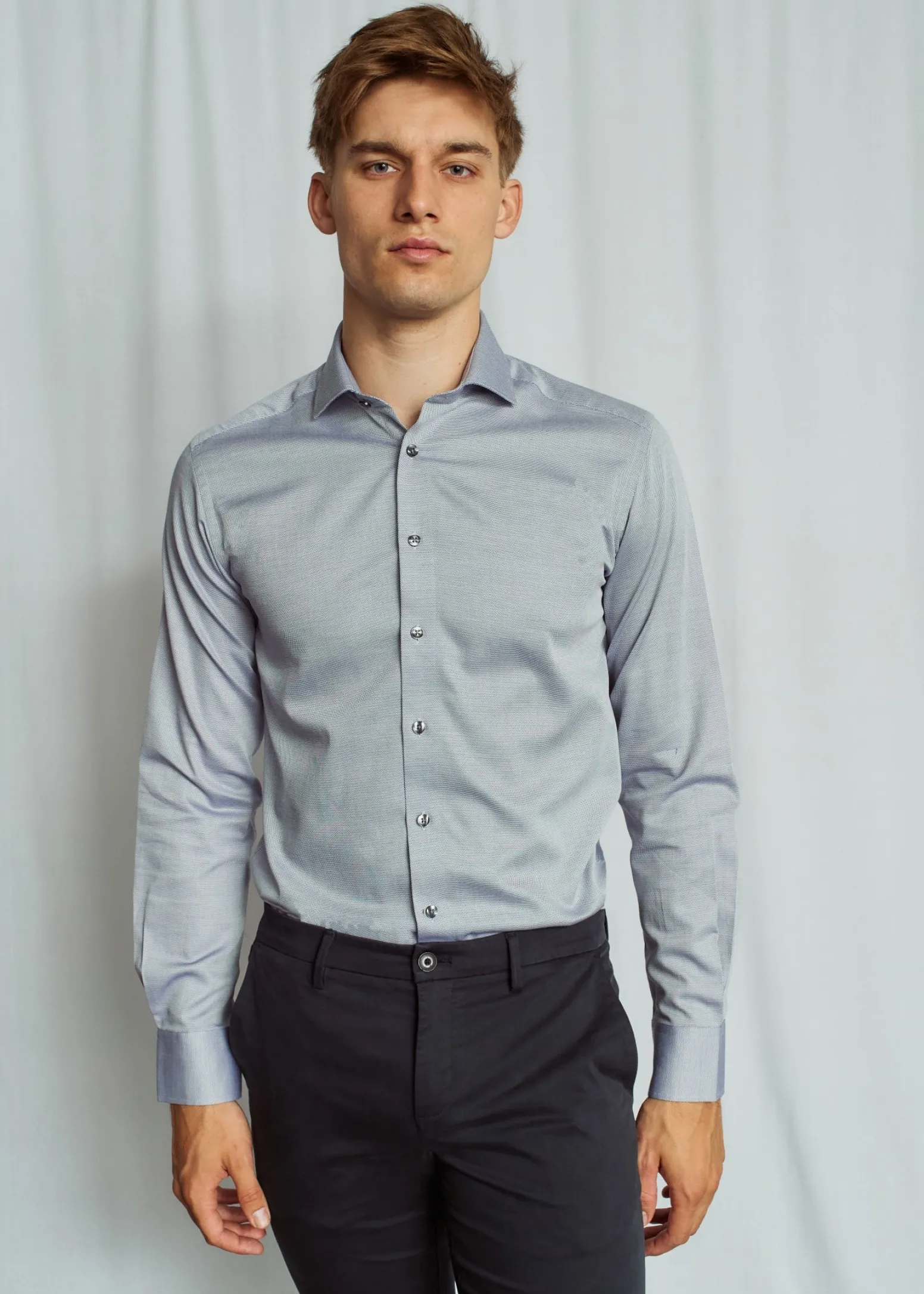 BS Ingram Slim Fit Skjorta - Blue