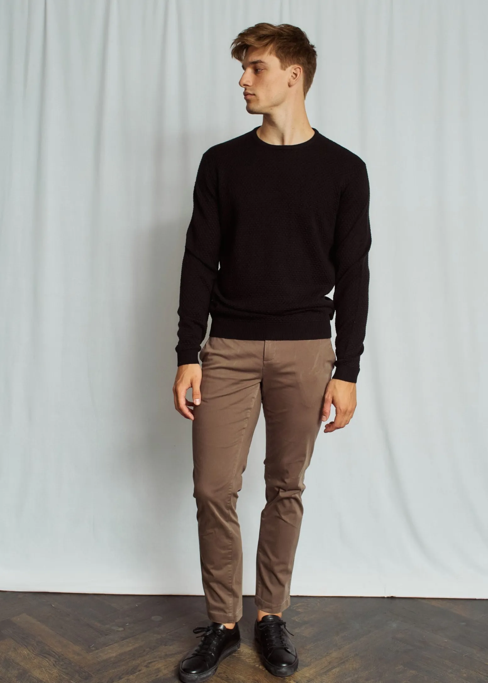 BS Irving Regular Fit Stickat - Black