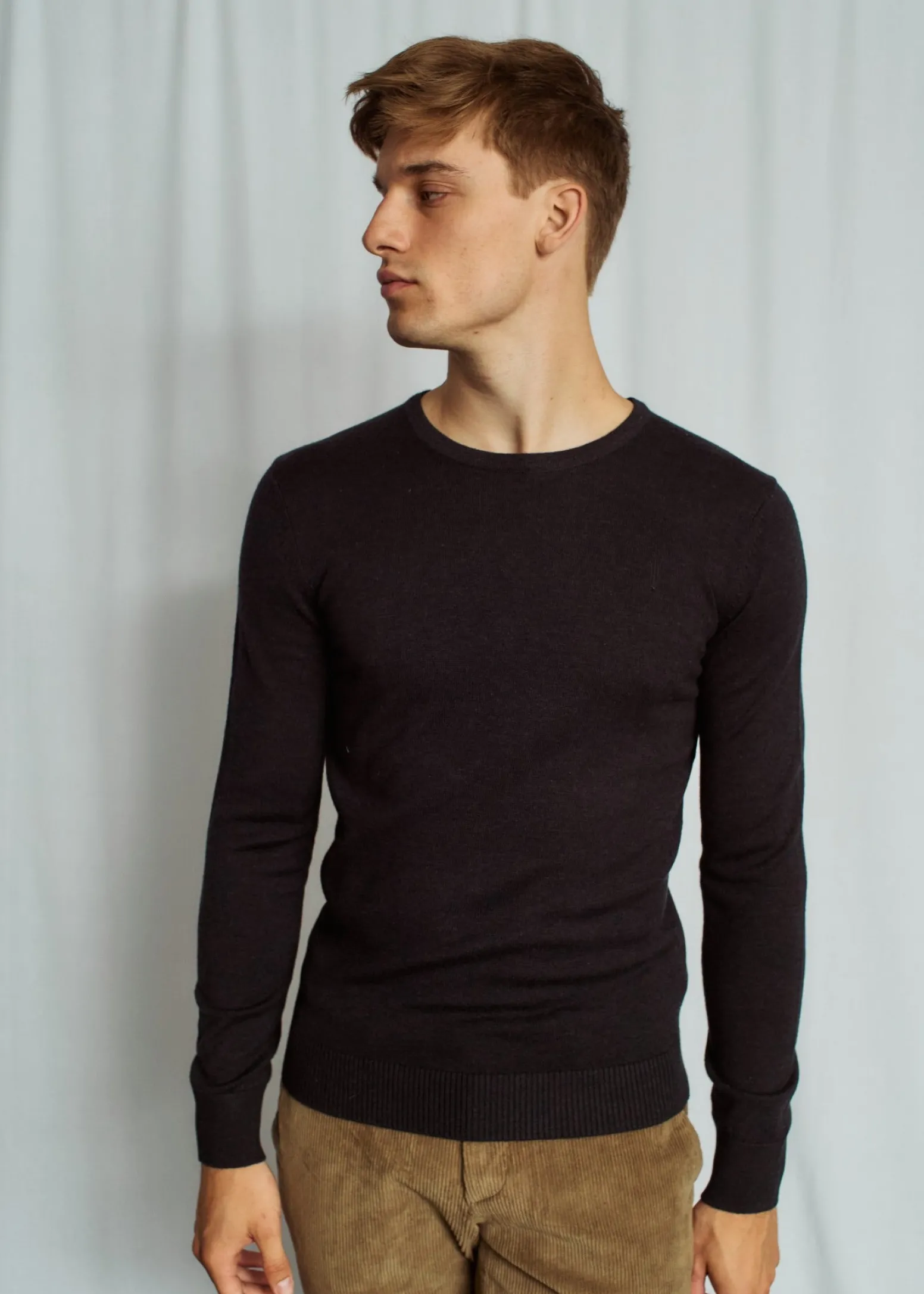 BS Jupiter Regular Fit Stickat - Charcoal