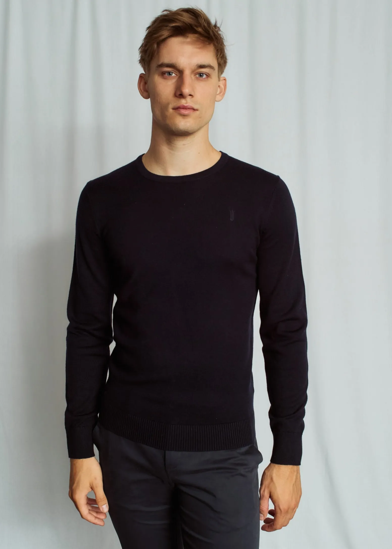 BS Jupiter Regular Fit Stickat - Navy