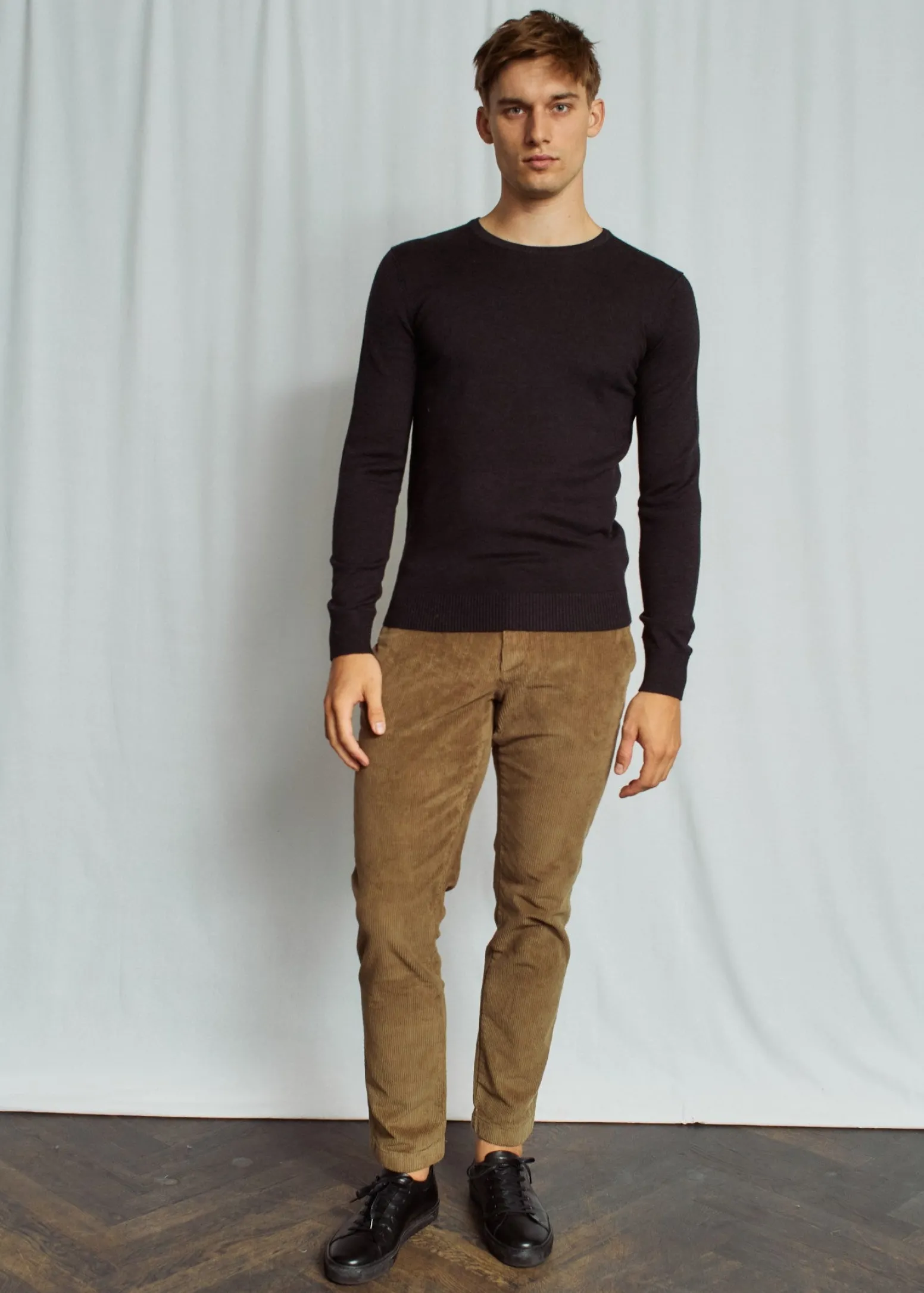 BS Jupiter Regular Fit Stickat - Charcoal