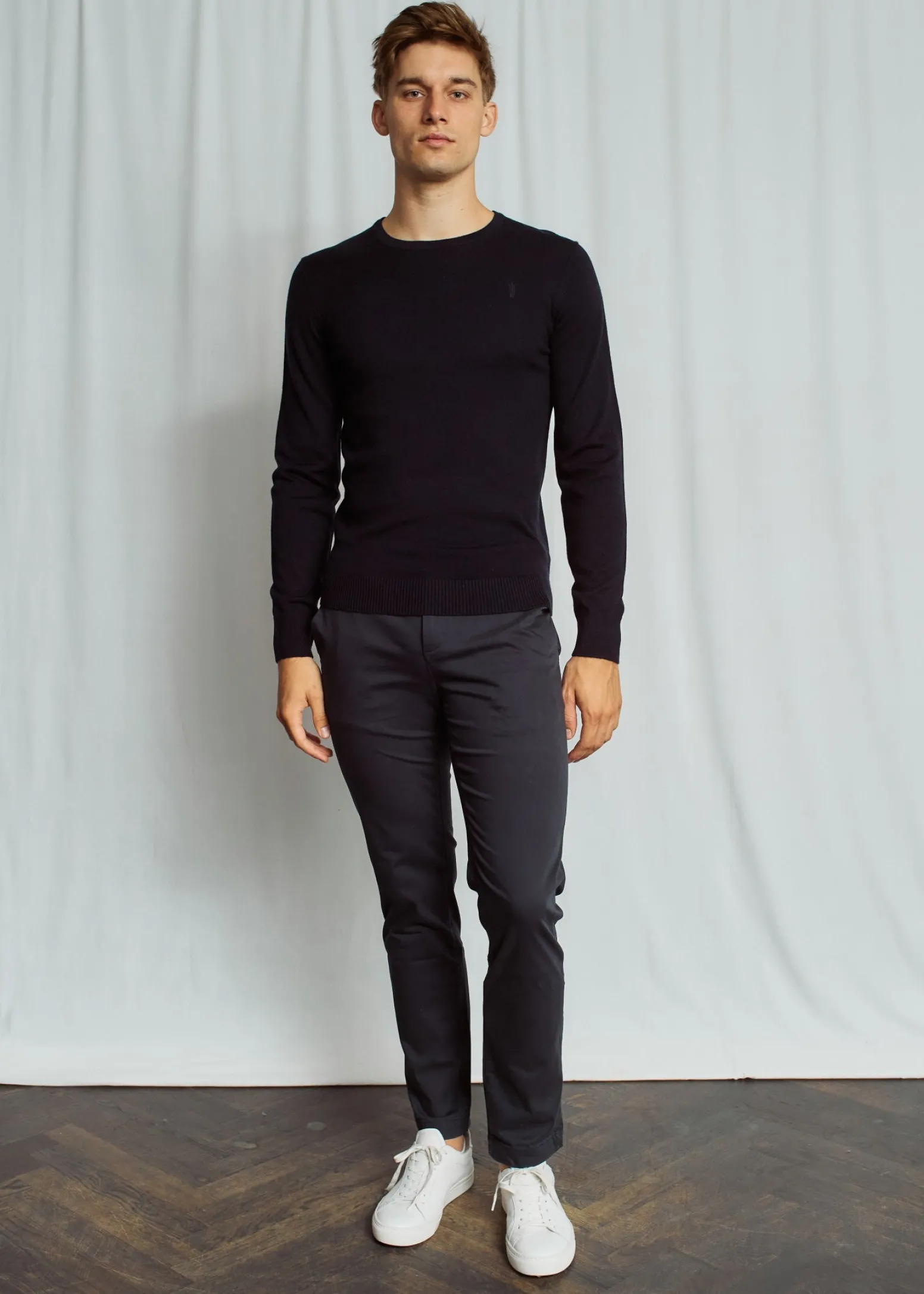 BS Jupiter Regular Fit Stickat - Navy