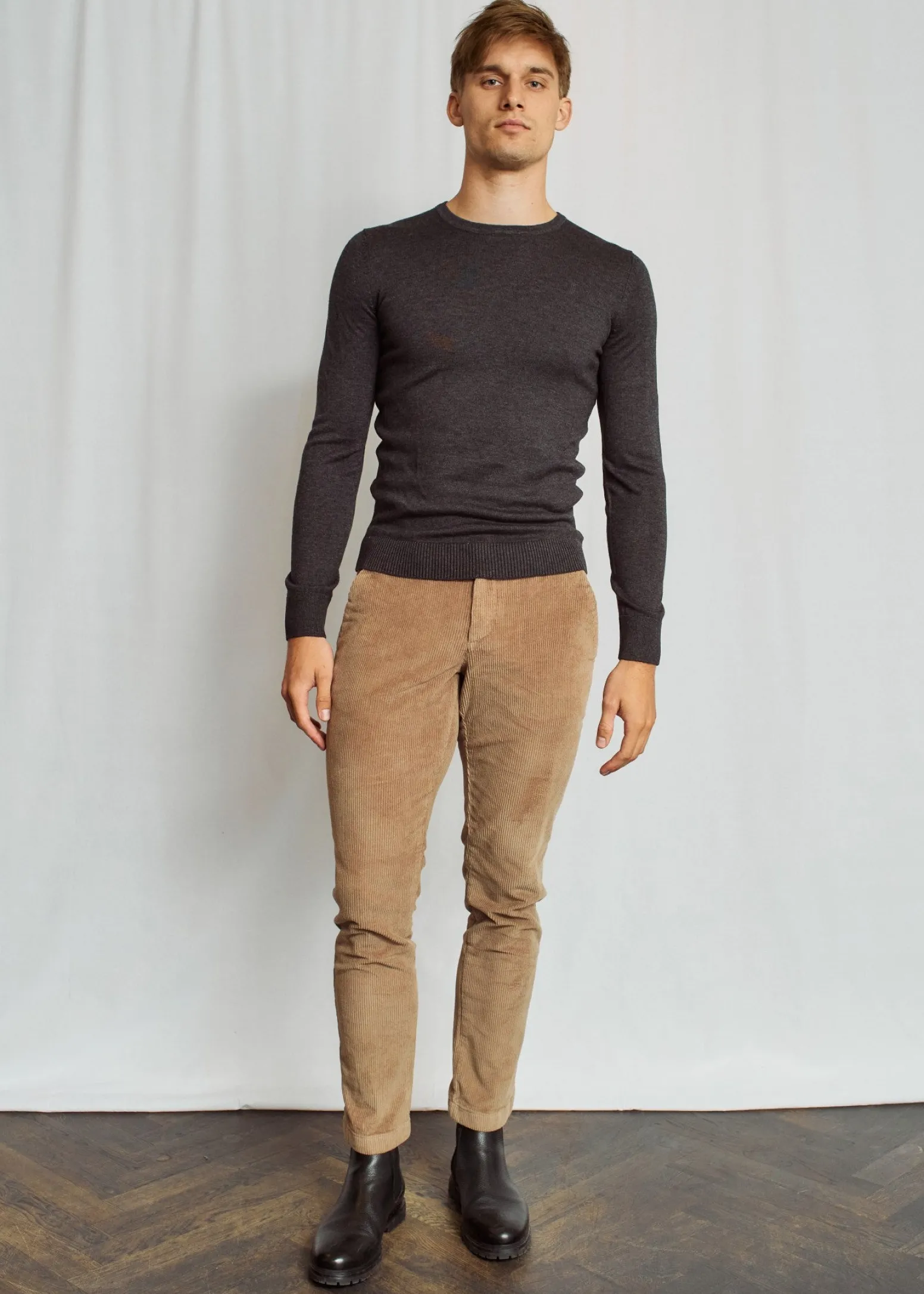 BS Jupiter Regular Fit Stickat - Grey