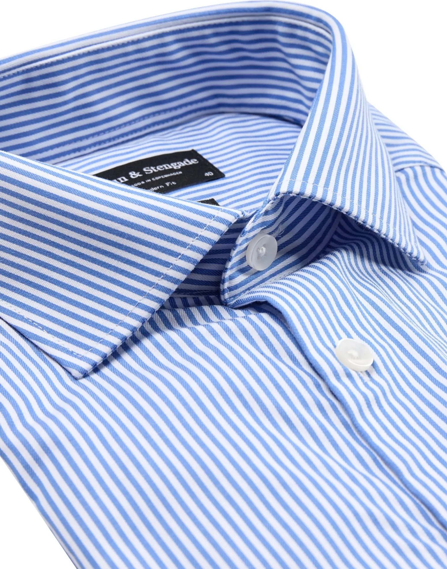 BS Kane Modern Fit Skjorta - Blue/White