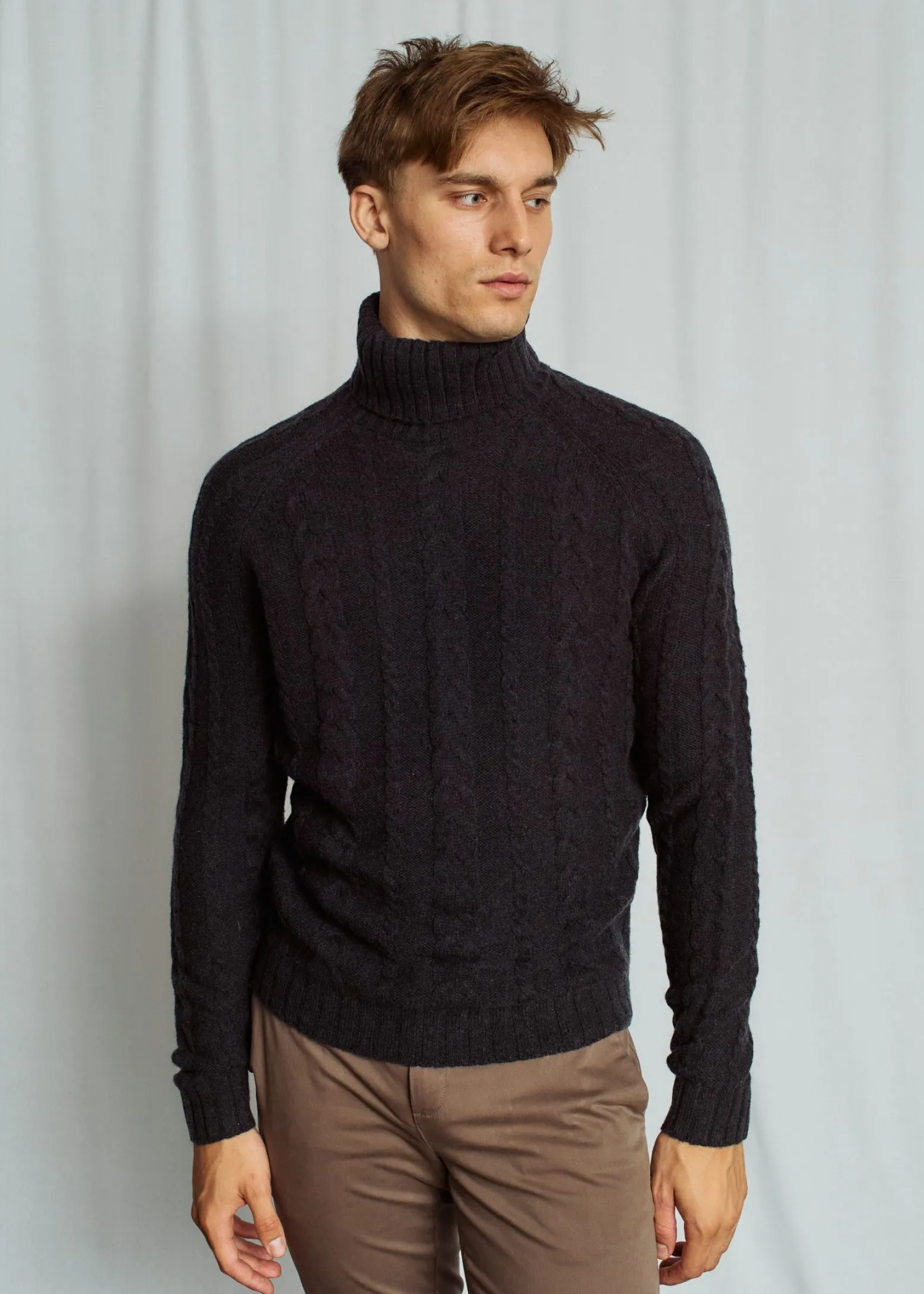 BS Kano Regular Fit Stickat - Charcoal