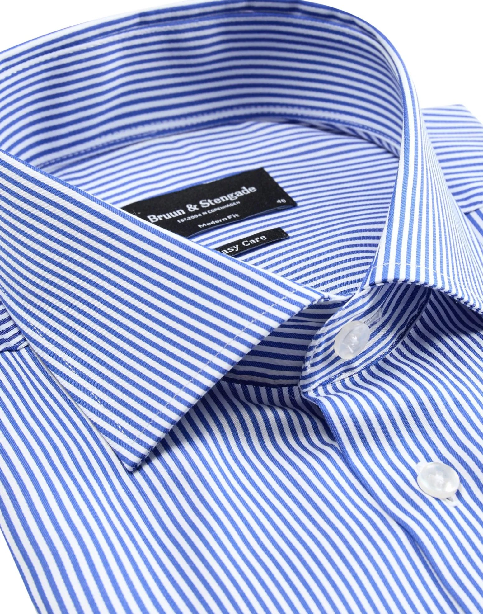 BS Martin modern fit Skjorta - Blue/White
