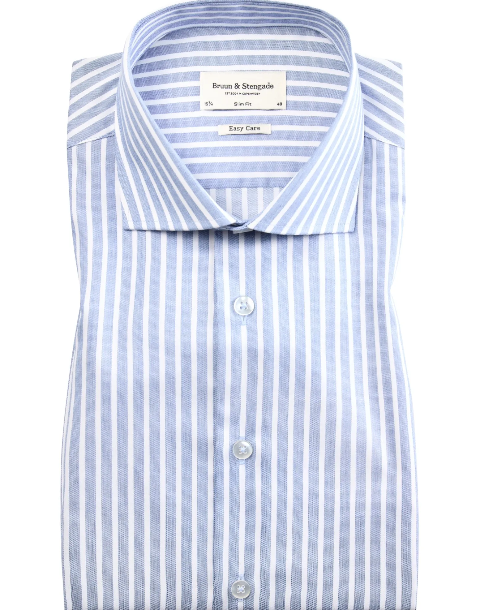 BS Maxime Slim Fit Skjorta - Blue/White