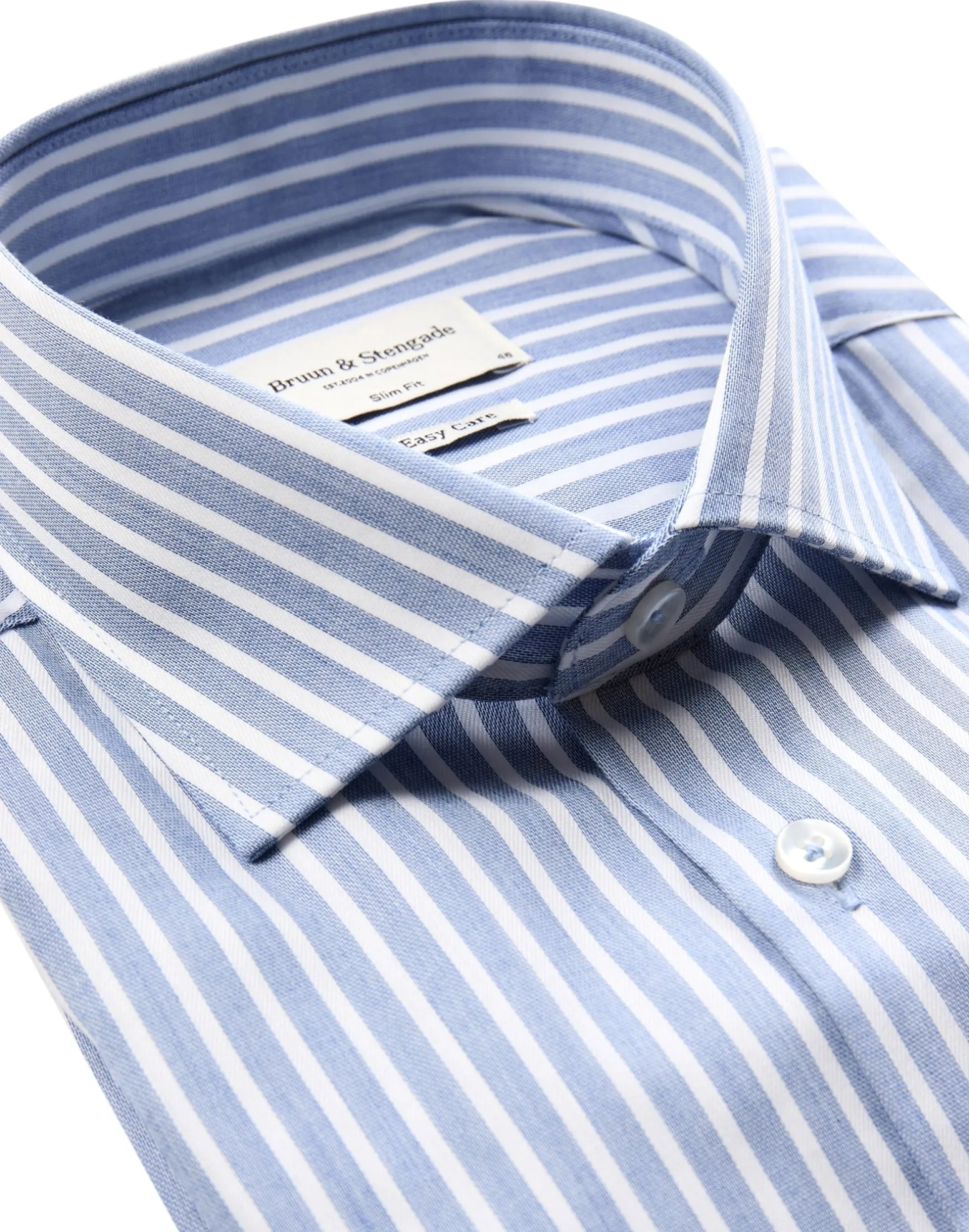 BS Maxime Slim Fit Skjorta - Blue/White