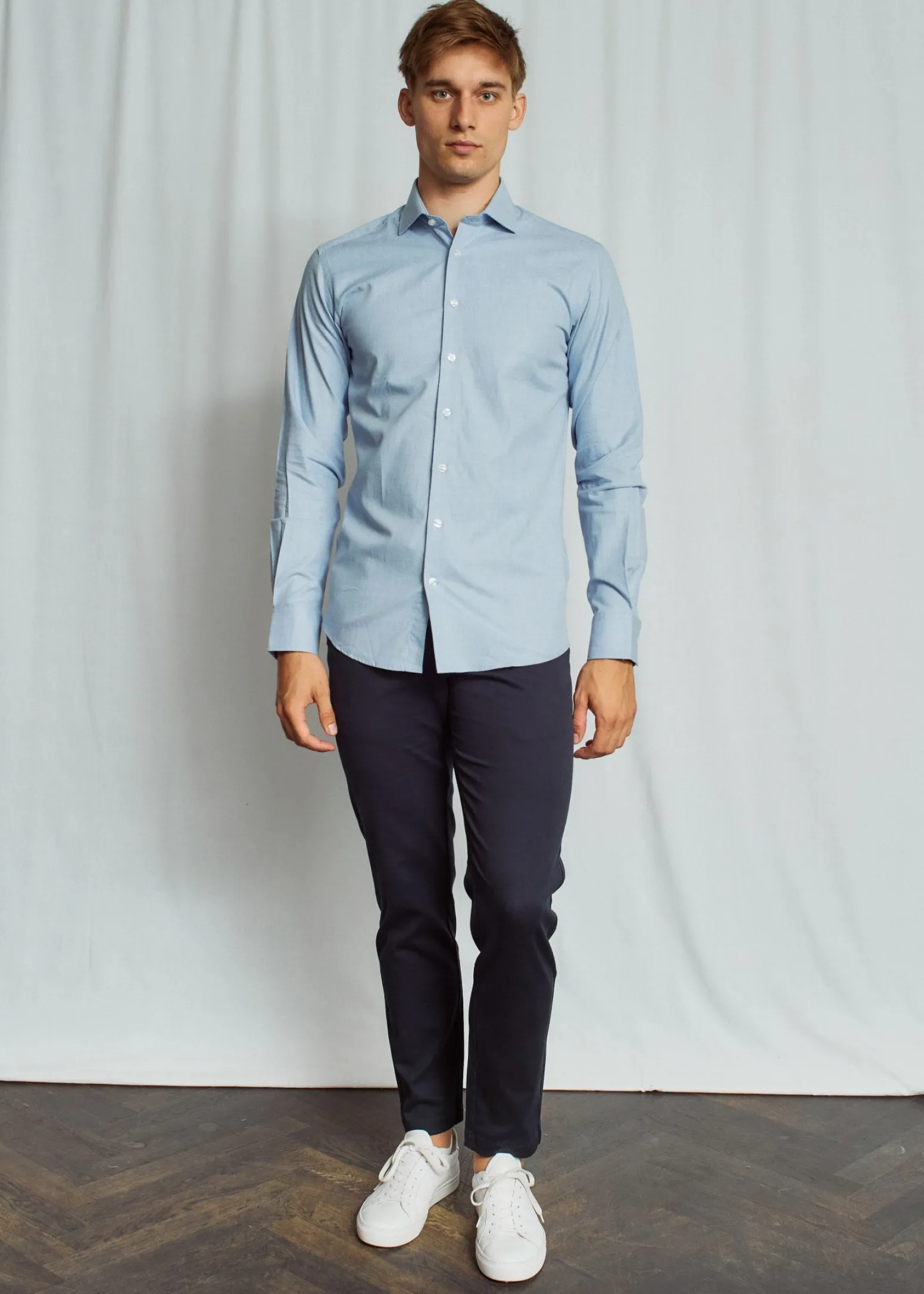 BS McCollum Modern Fit Skjorta - Light Blue