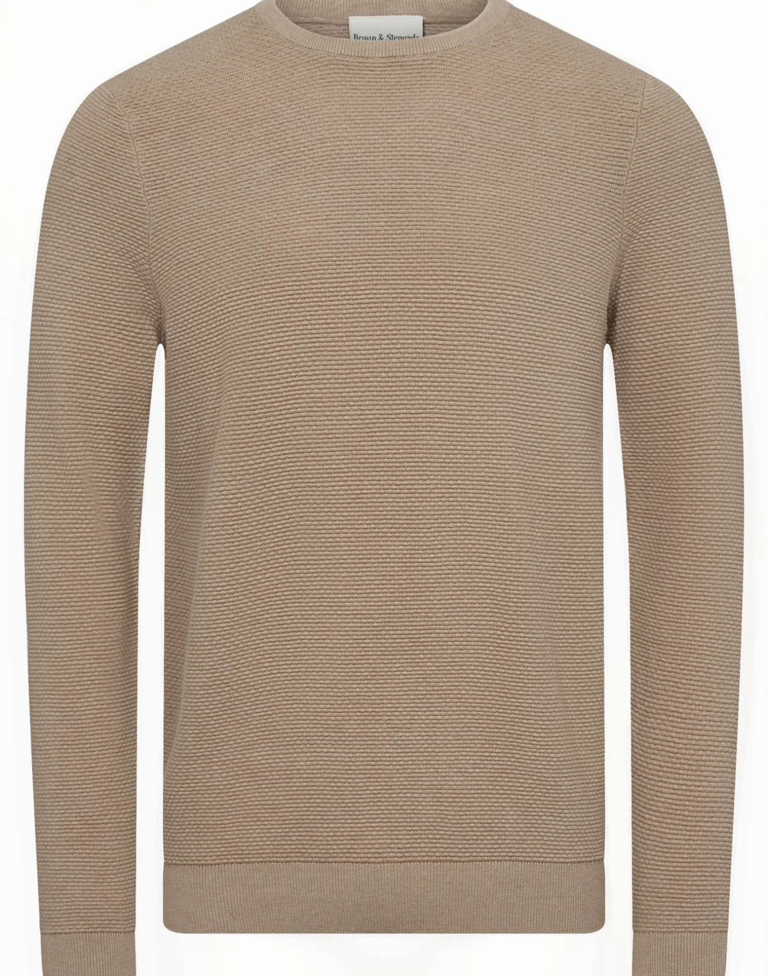 BS Moritz Regular Fit Stickat - Light Brown