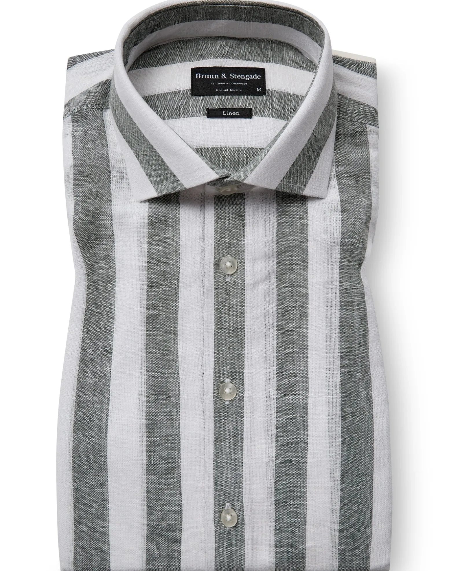 BS Munoz Casual Modern Fit Skjorta - Green/White