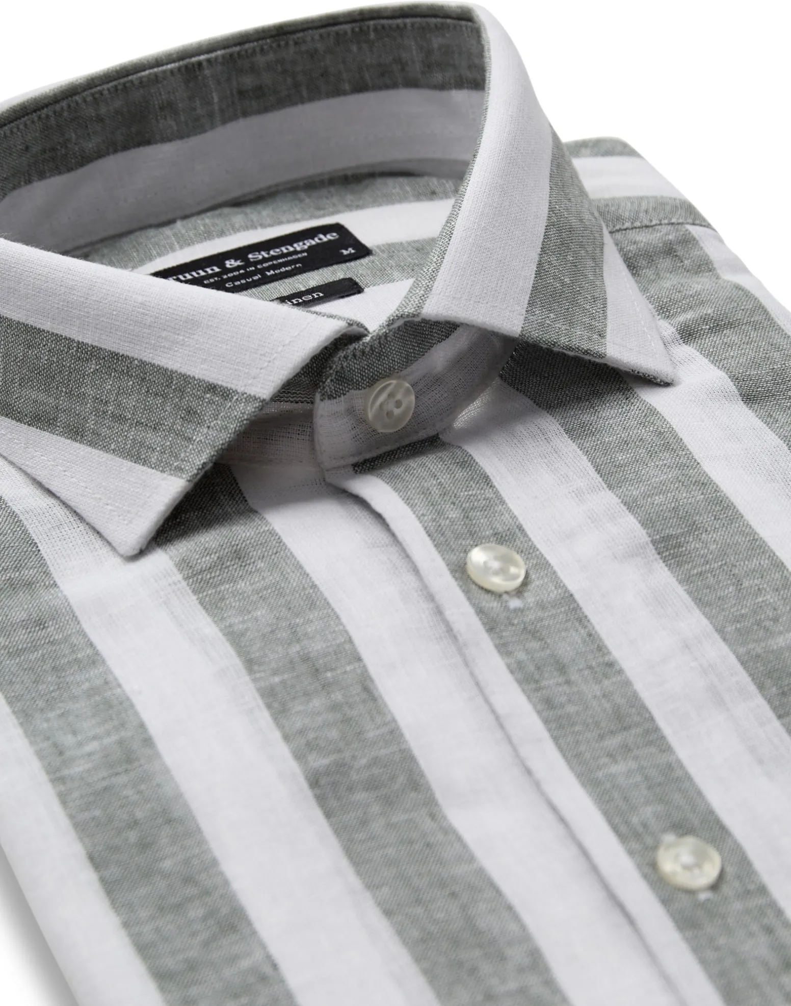 BS Munoz Casual Modern Fit Skjorta - Green/White
